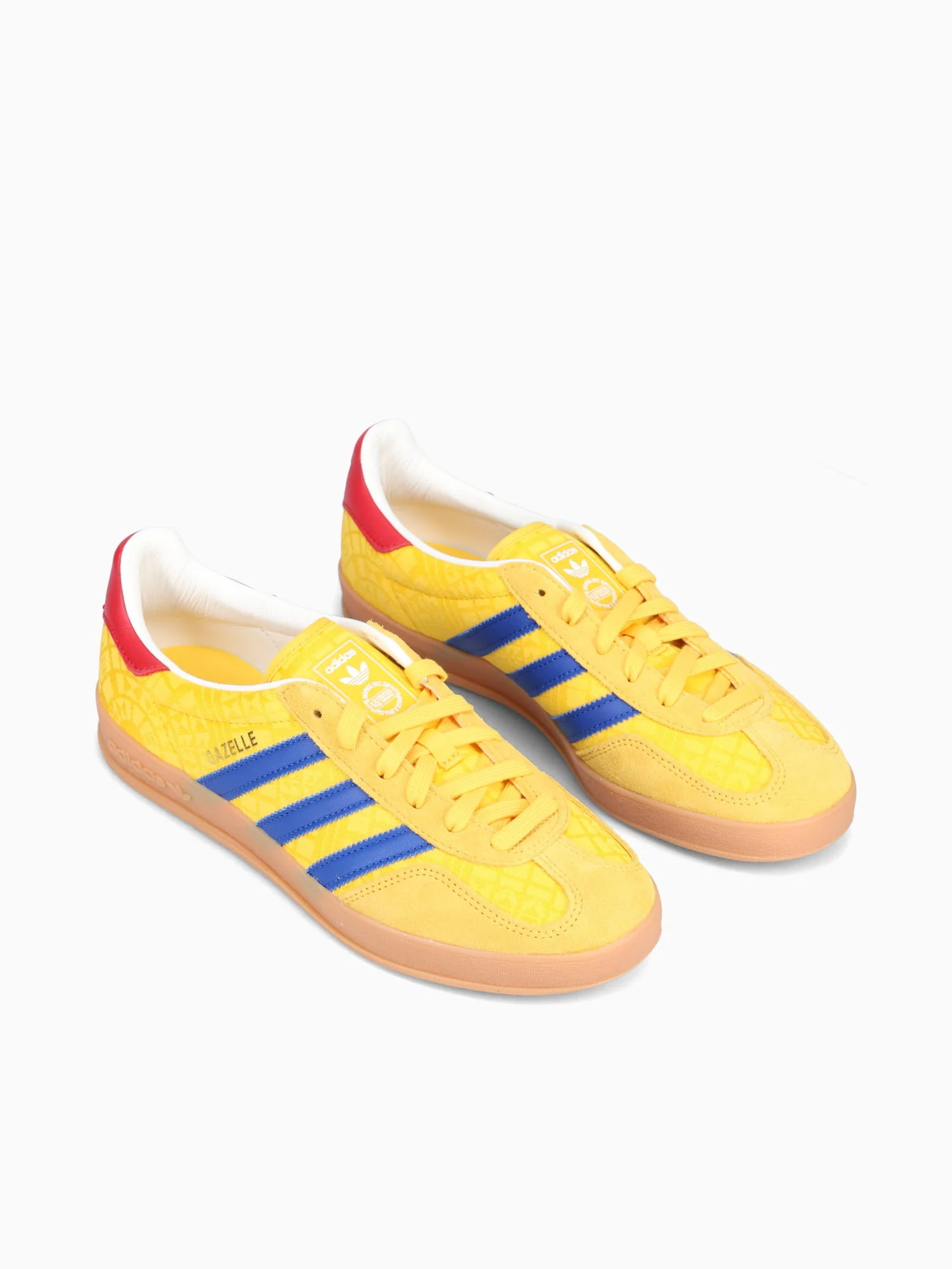 Gazelle Indoor Gold Blue Red suede - Image 4