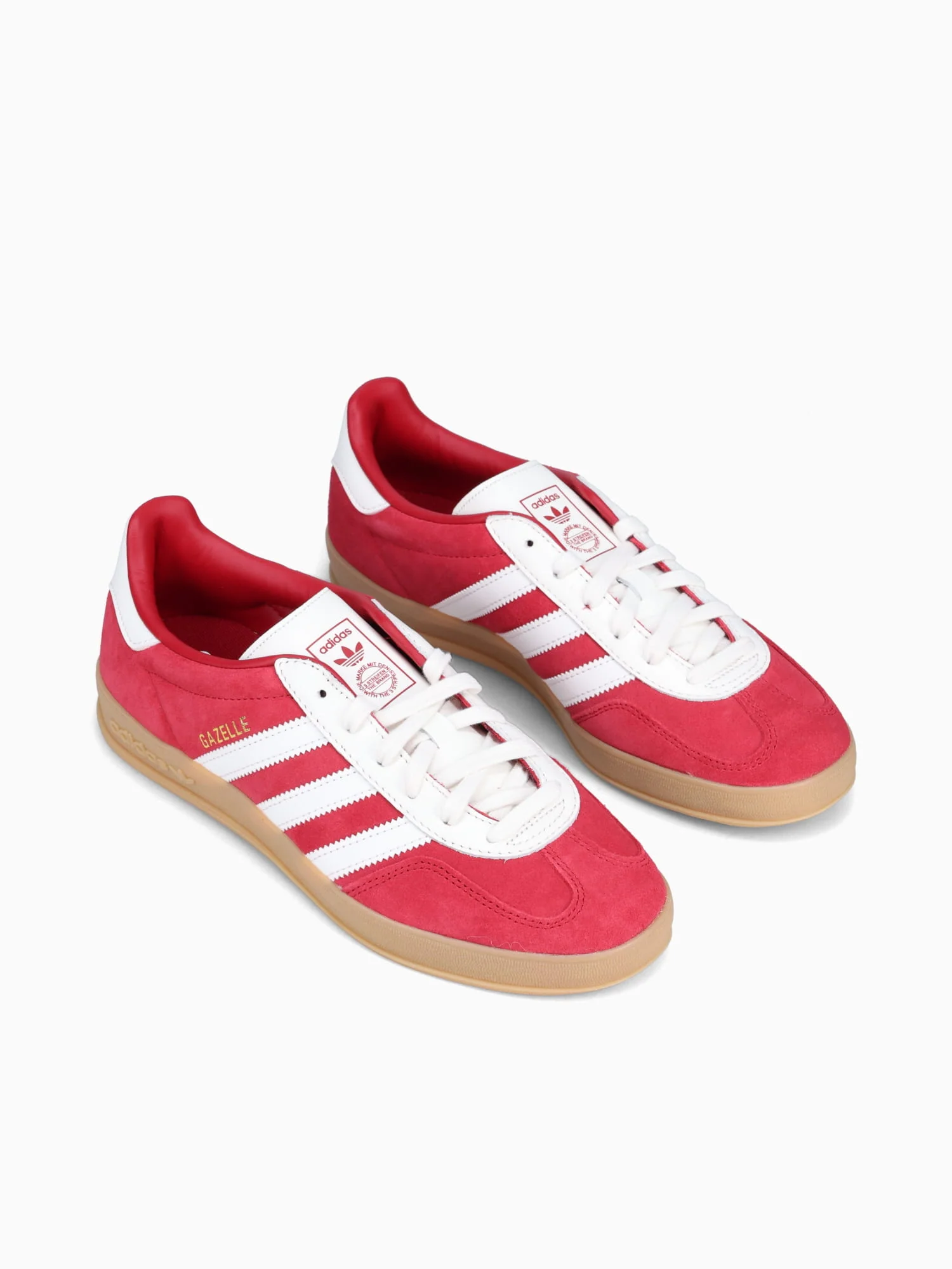 Gazelle Indoor Victory Red White suede - Image 3