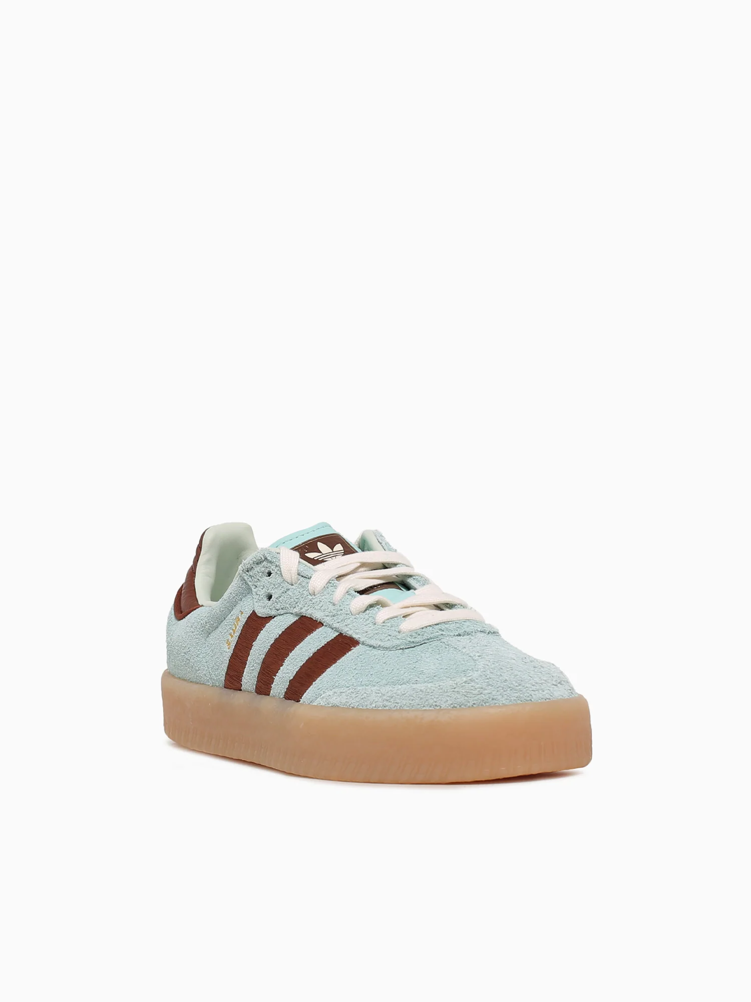 Sambae W Turquoise Brown suede - Image 2