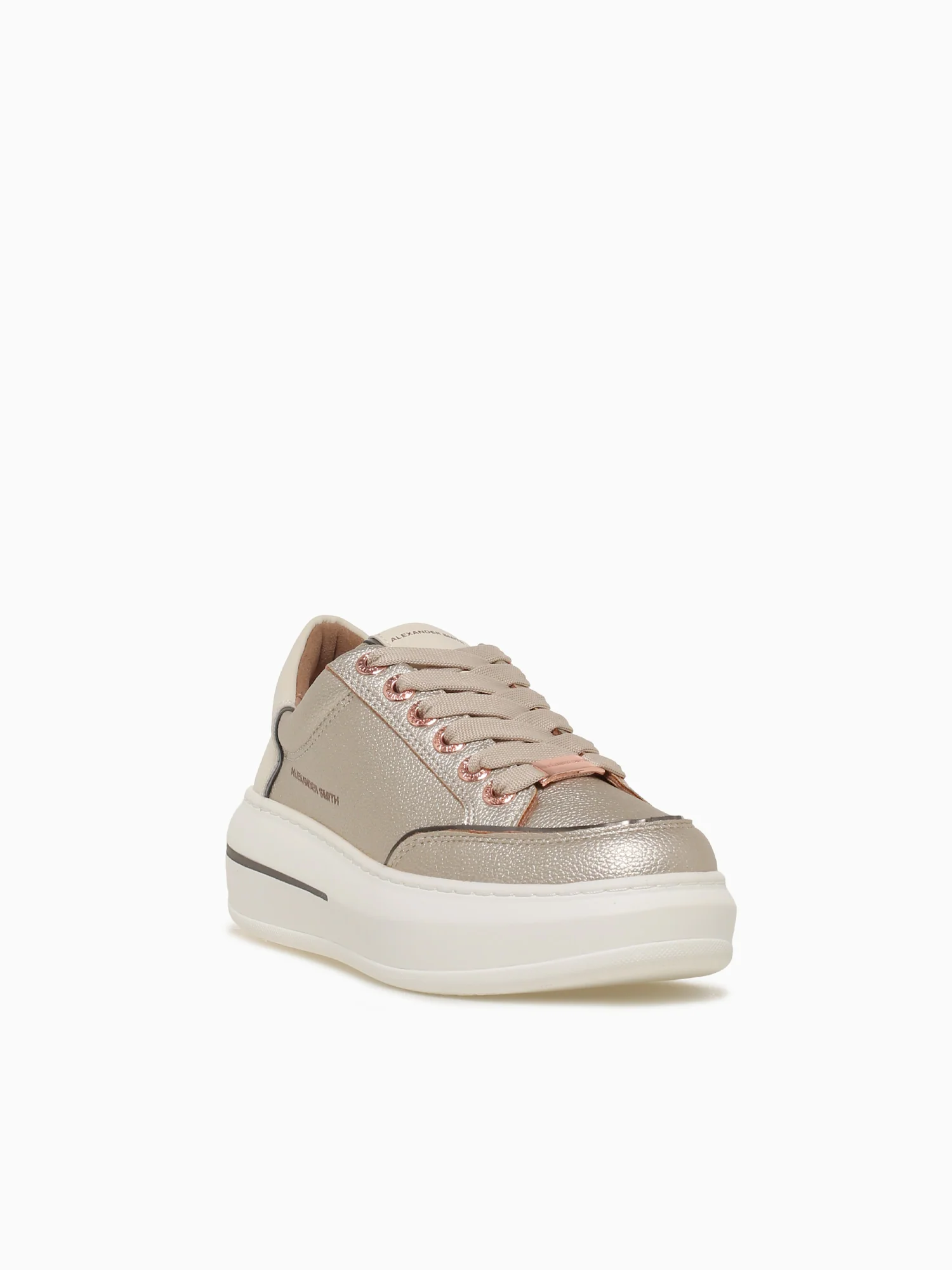 Lancaster Woman Gold White Leather - Image 2
