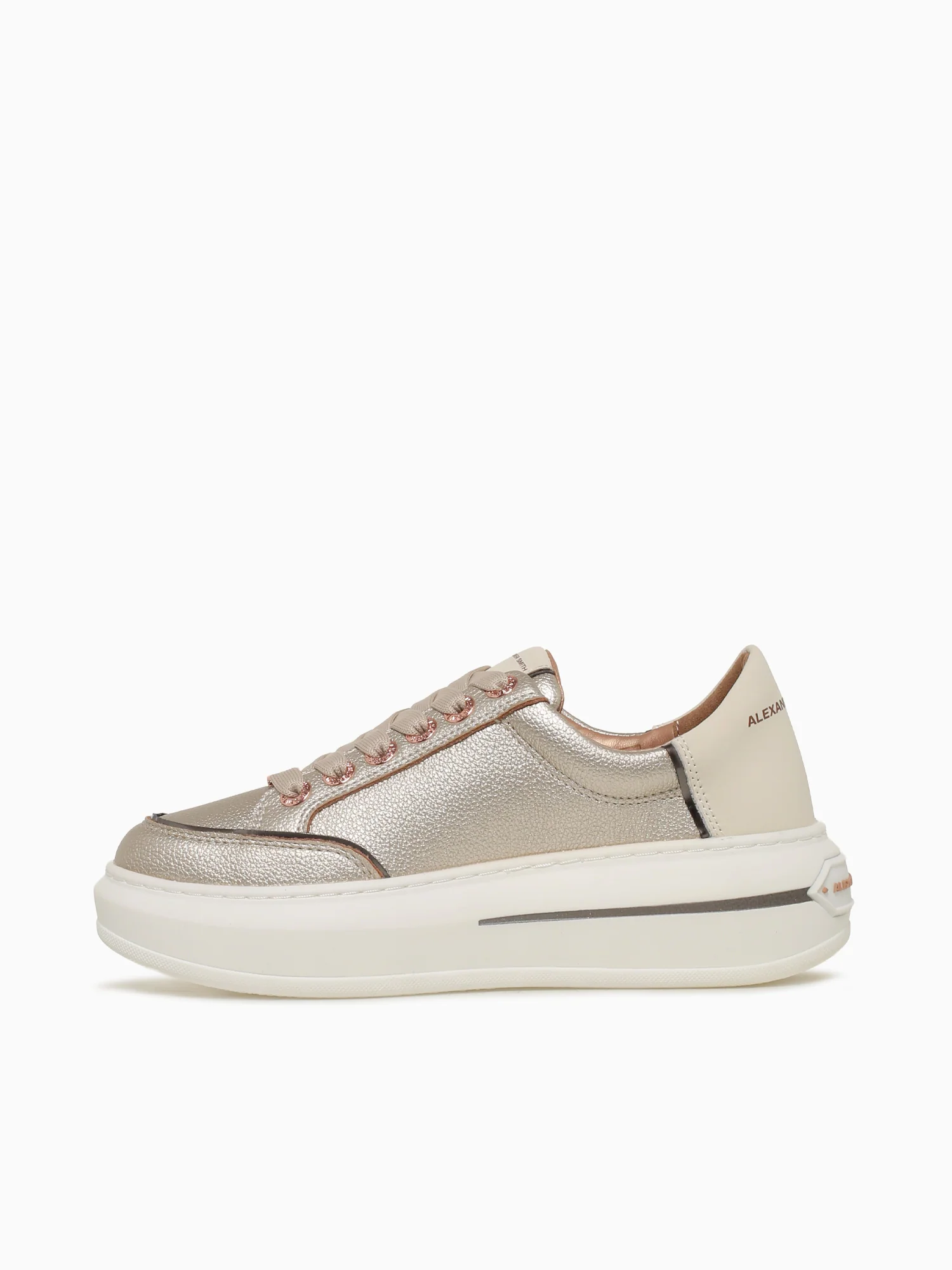 Lancaster Woman Gold White Leather - Image 3