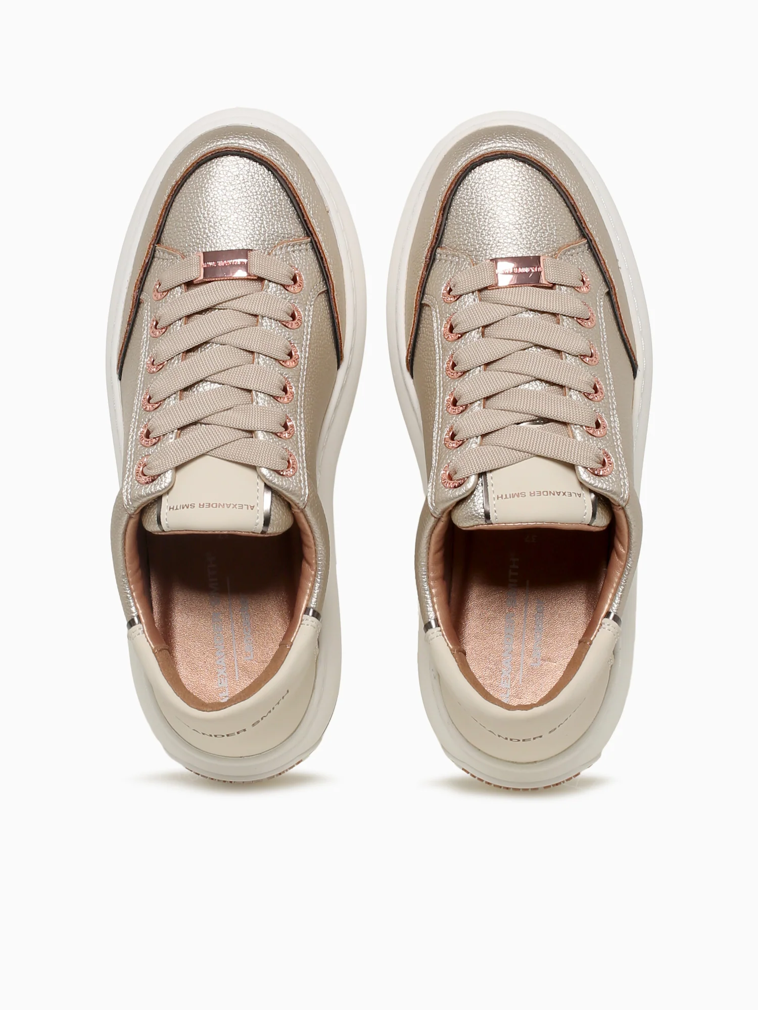 Lancaster Woman Gold White Leather - Image 7