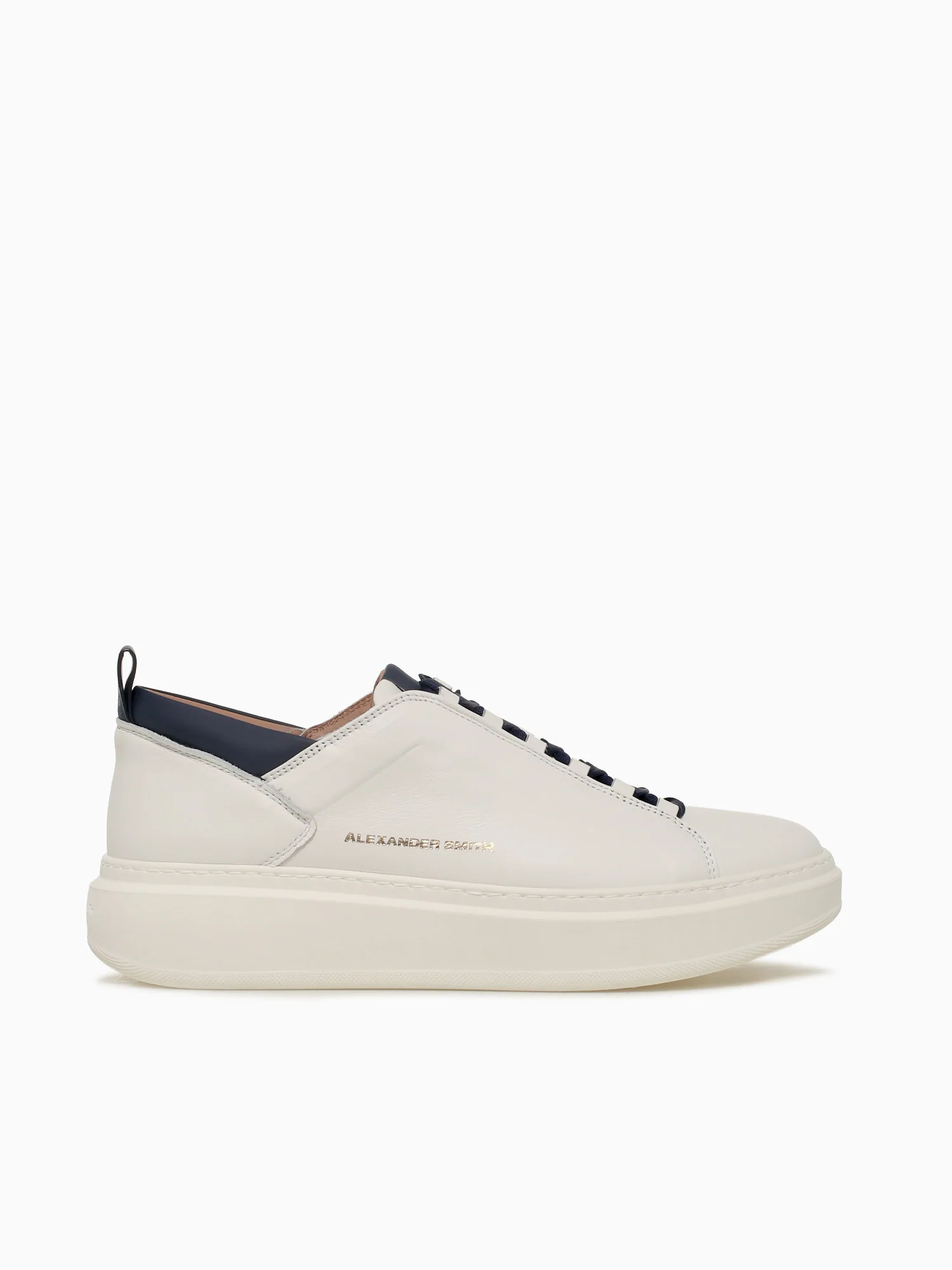 Wembley Man White Blue Leather