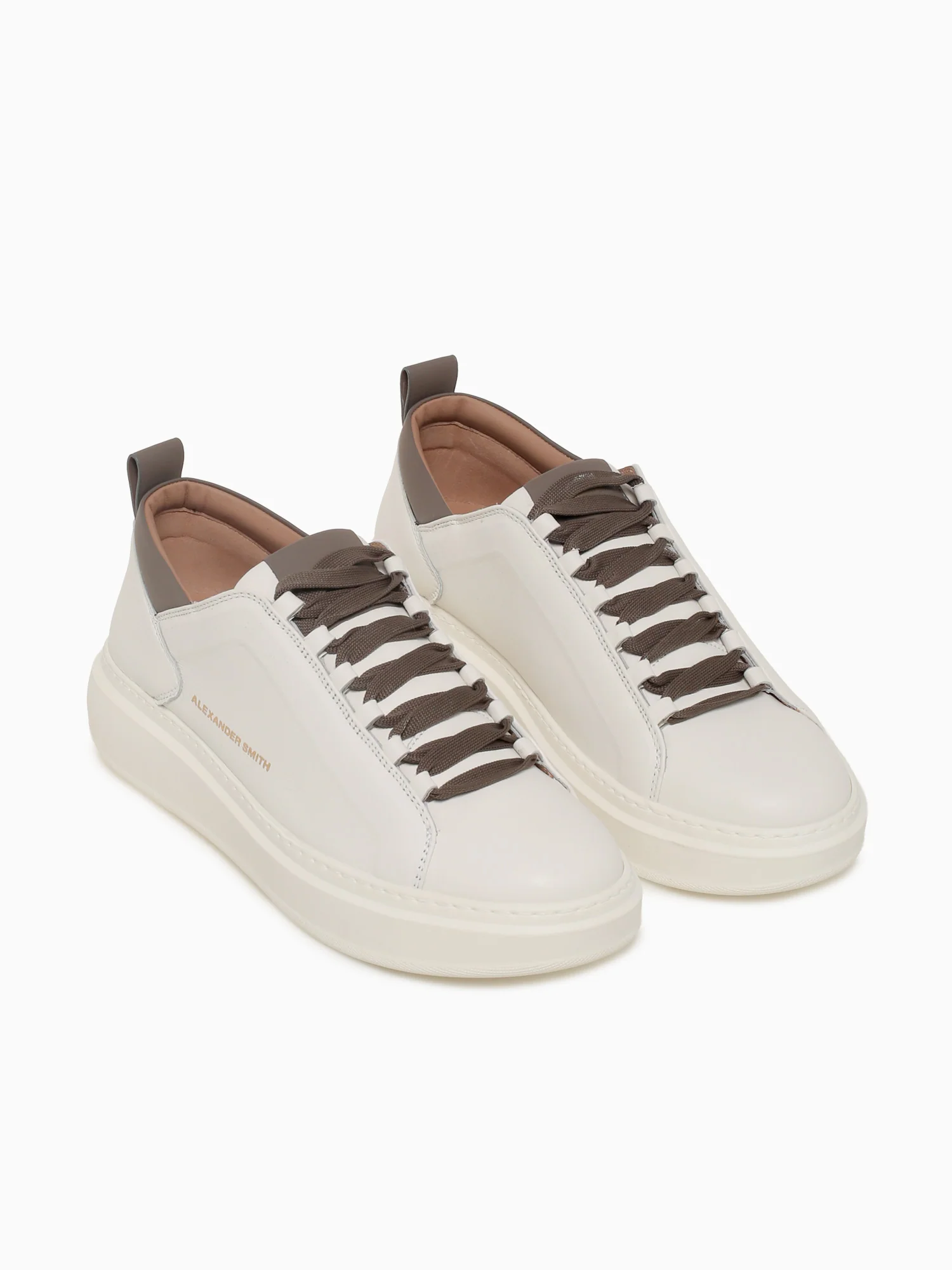 Wembley Man White Brown  Leather - Image 4