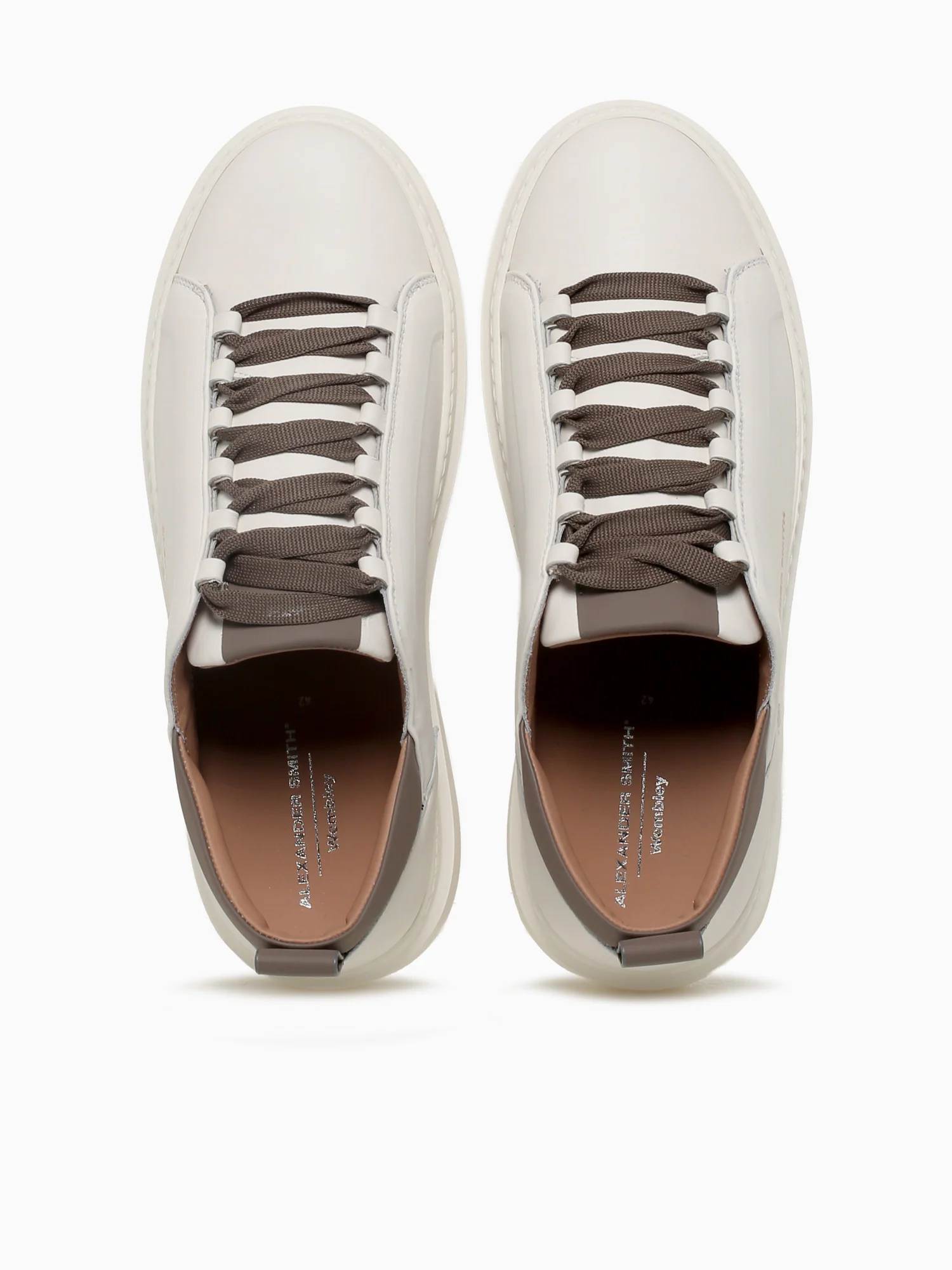 Wembley Man White Brown  Leather - Image 7