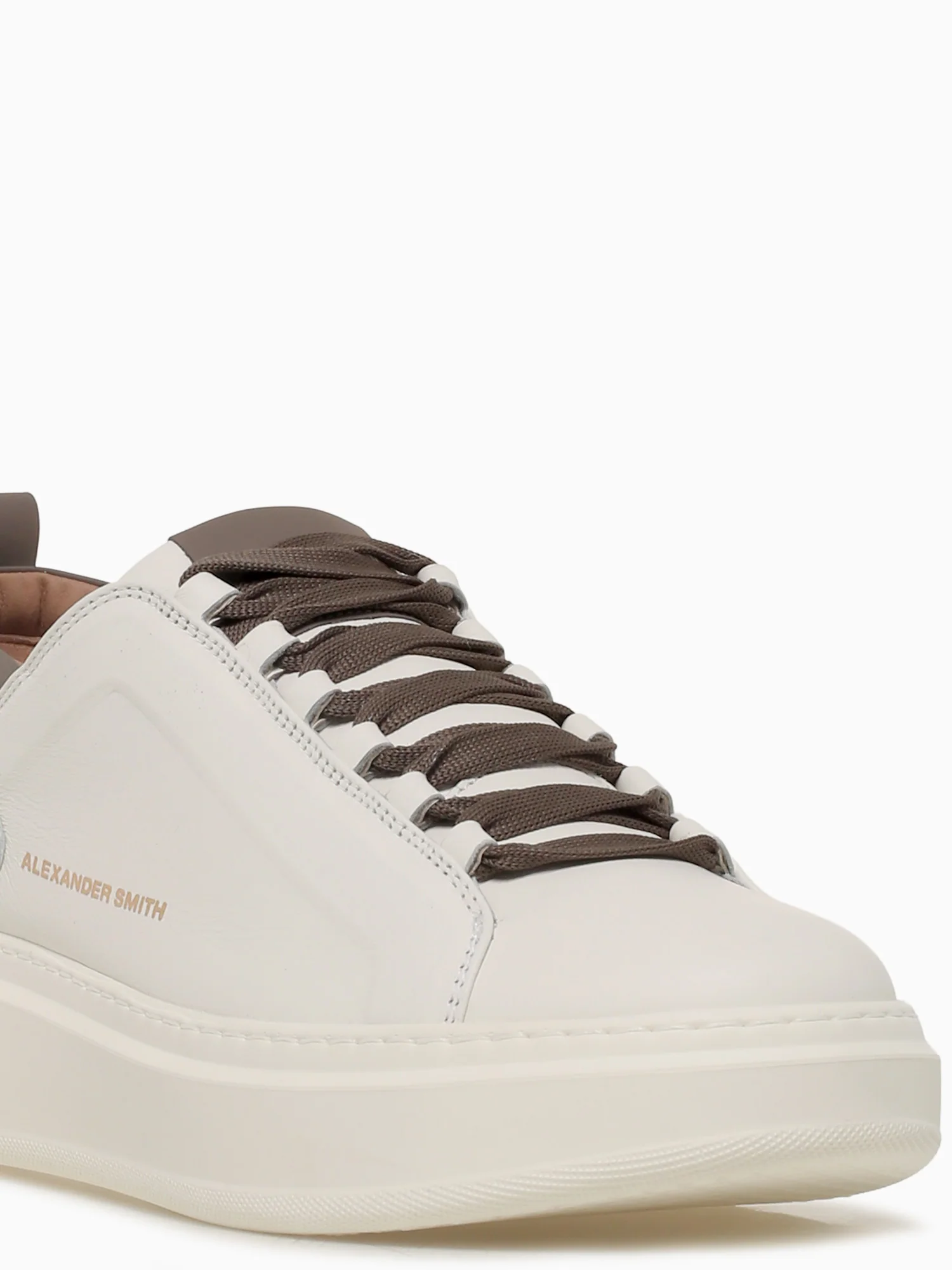 Wembley Man White Brown  Leather - Image 8