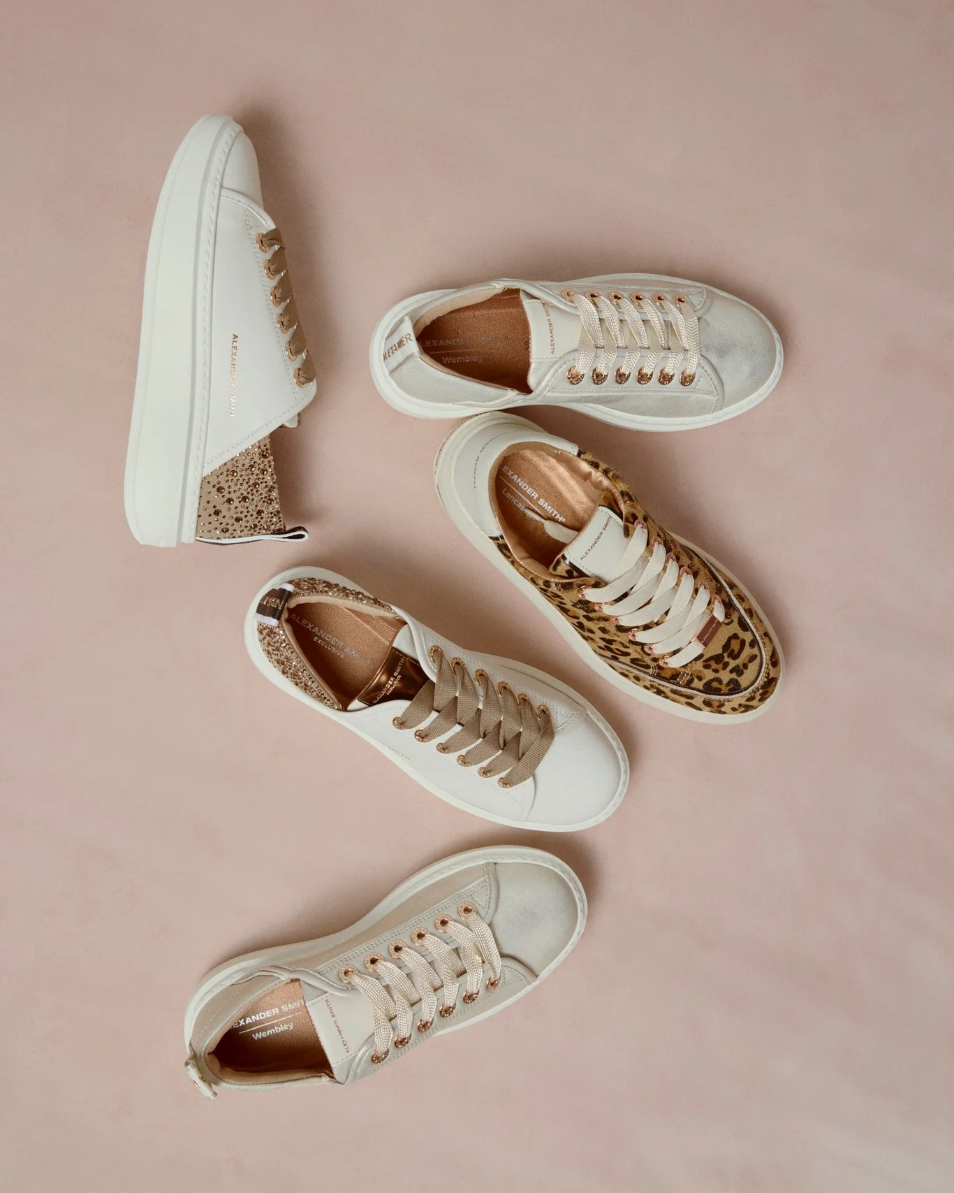 Wembley Woman White Light Brown Leather - Image 3