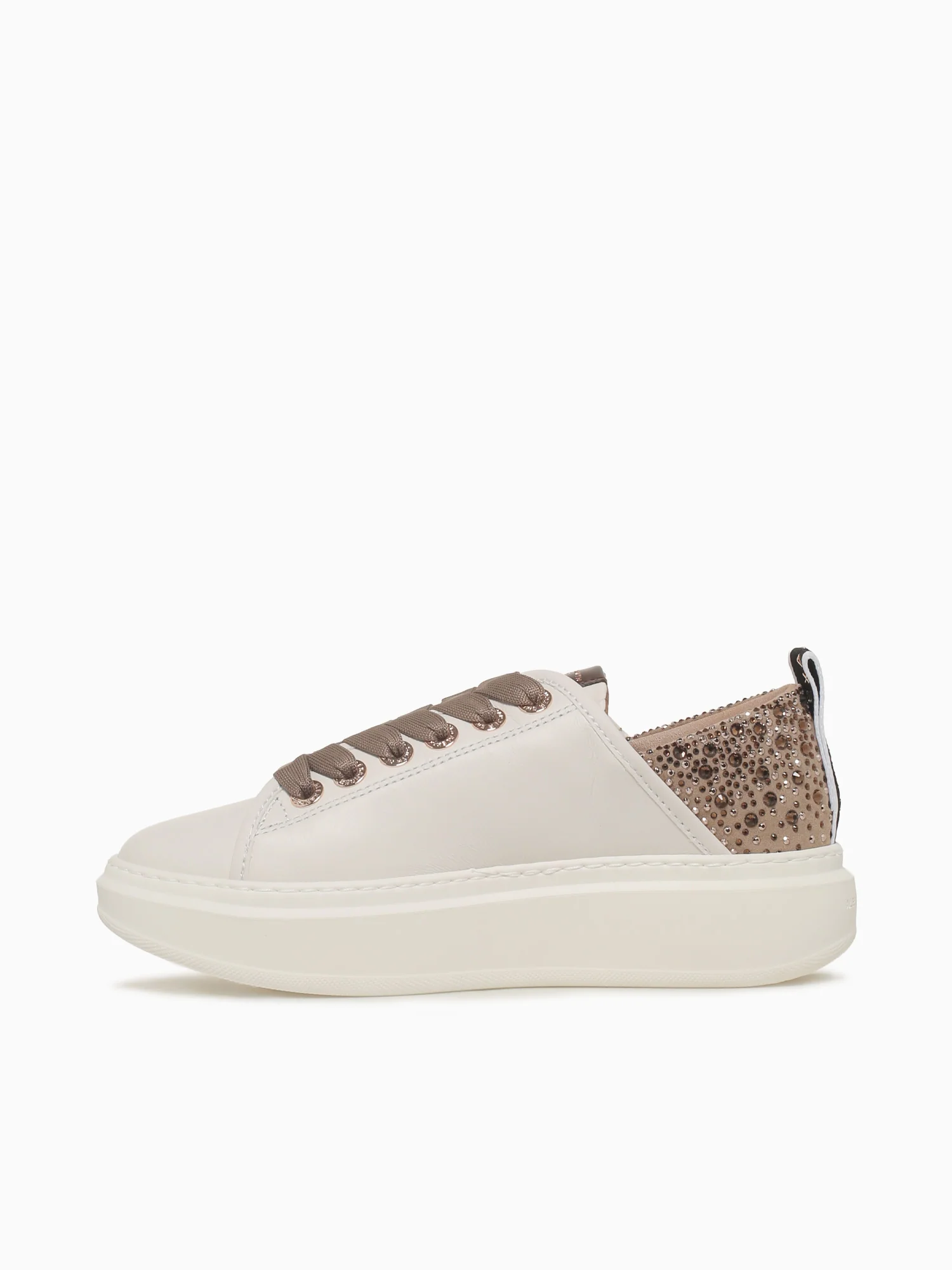 Wembley Woman White Light Brown Leather - Image 4