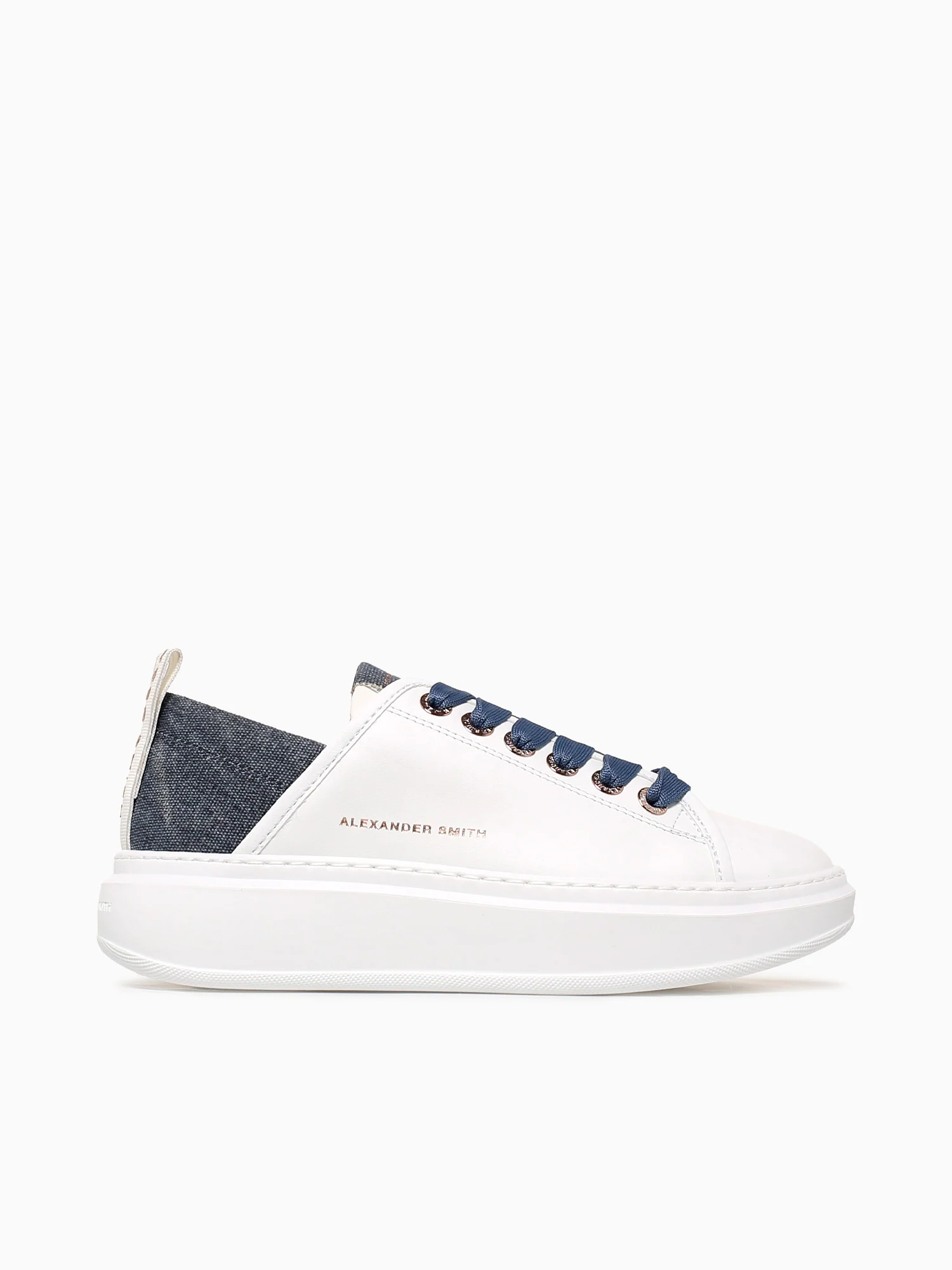Wembley Woman White Avio leather