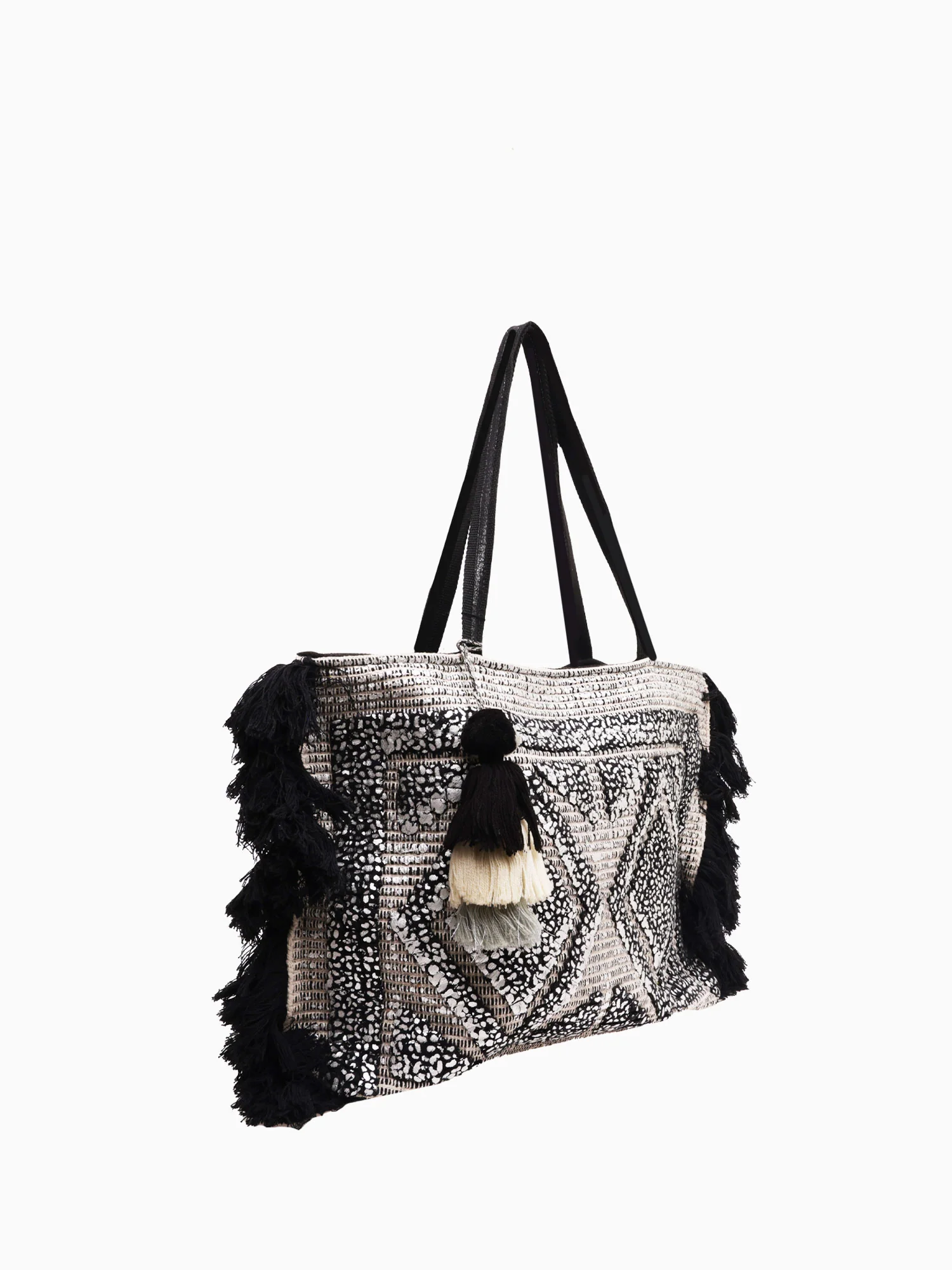 Ab21166 Silver Foil Tufted Tote - Image 2