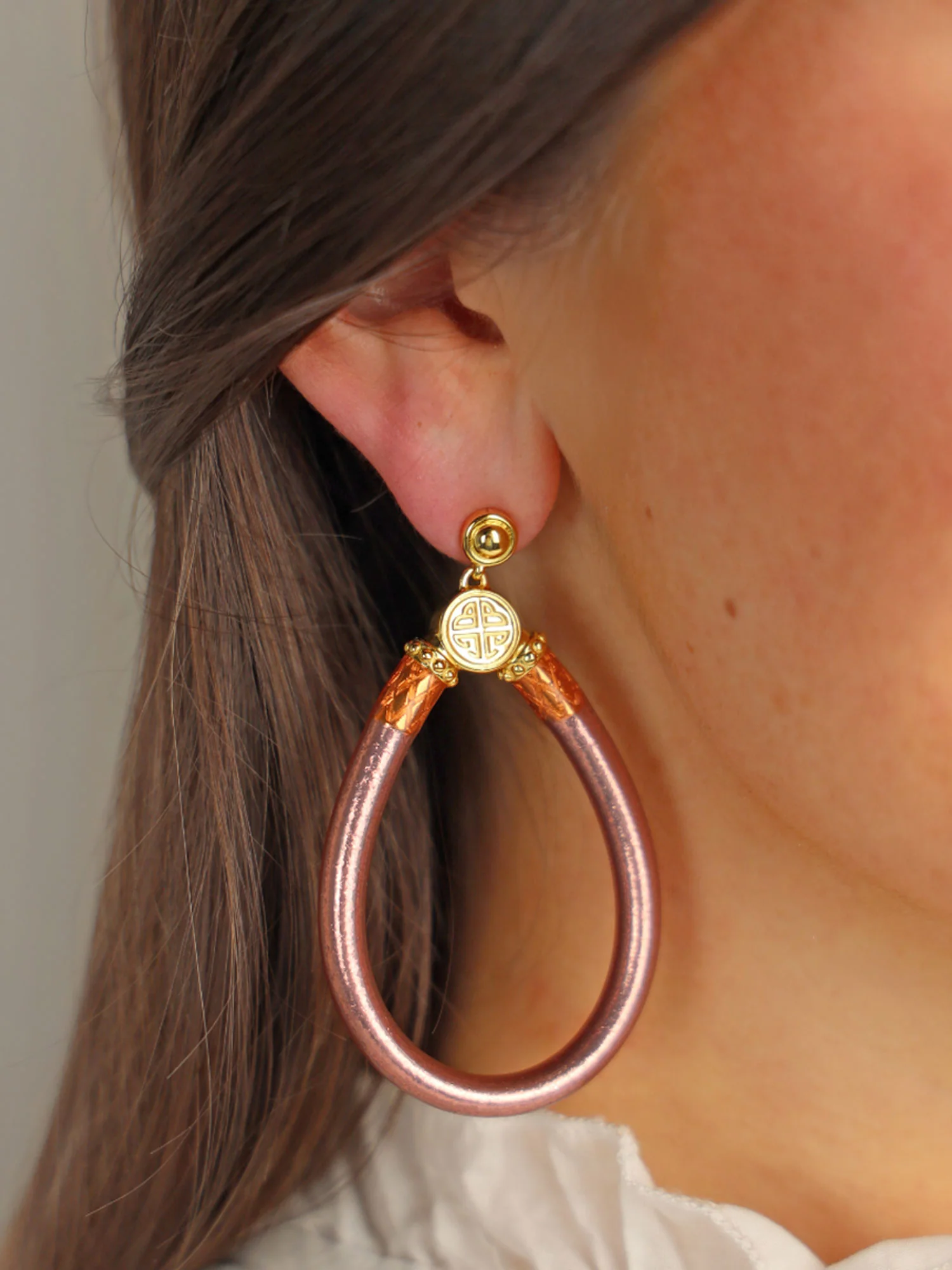 Rose Gold All Weather Earrings - Image 3