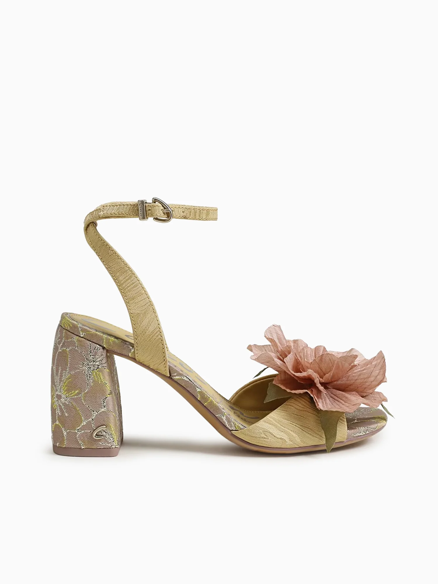 Aria Flower Dusty Yellow Fabric