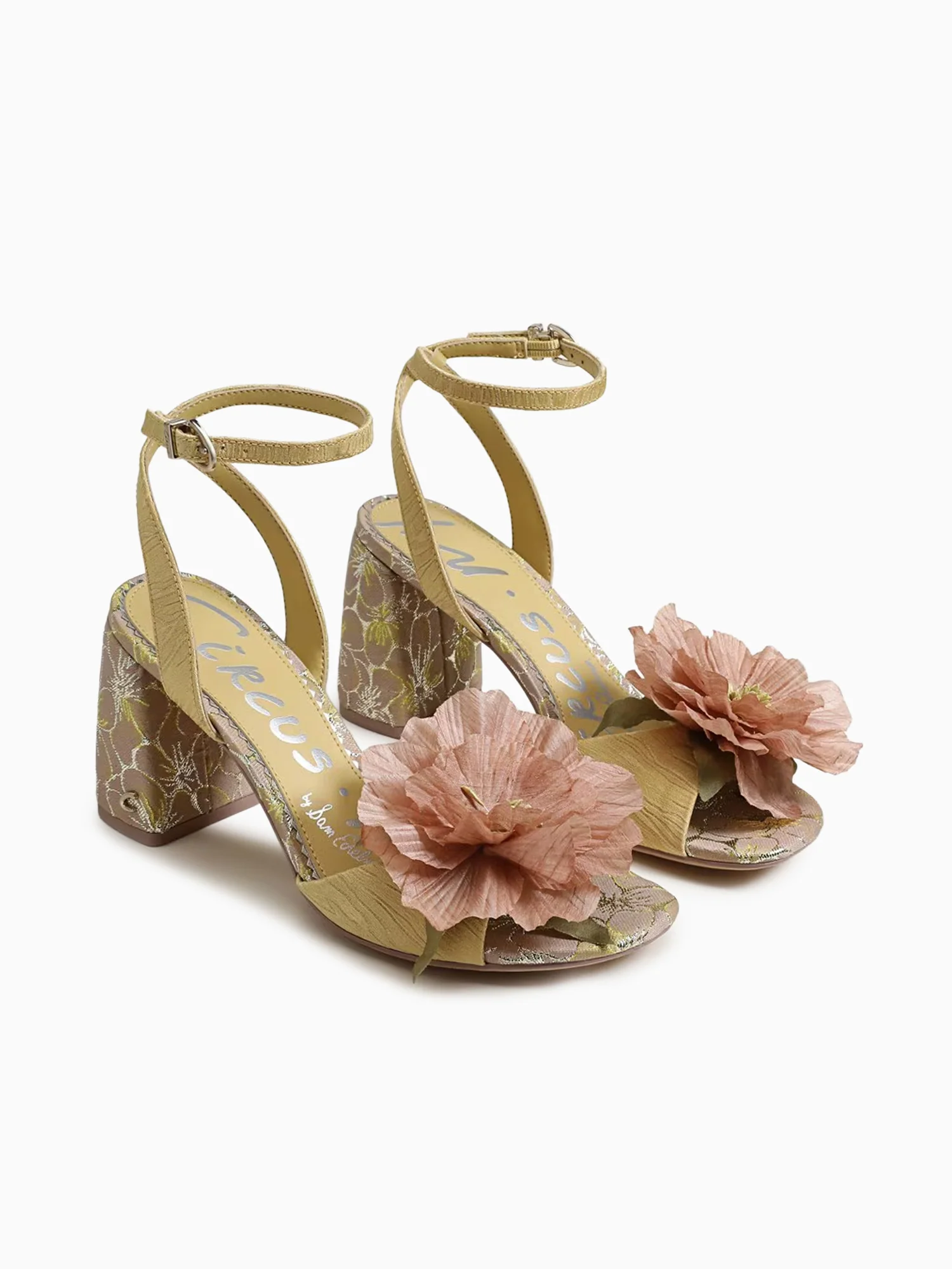Aria Flower Dusty Yellow Fabric - Image 2