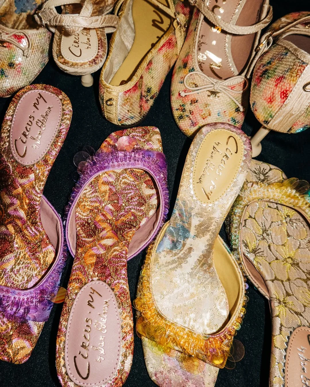 Juliana Gold Leaf Multi Sequins Fabric - Image 3