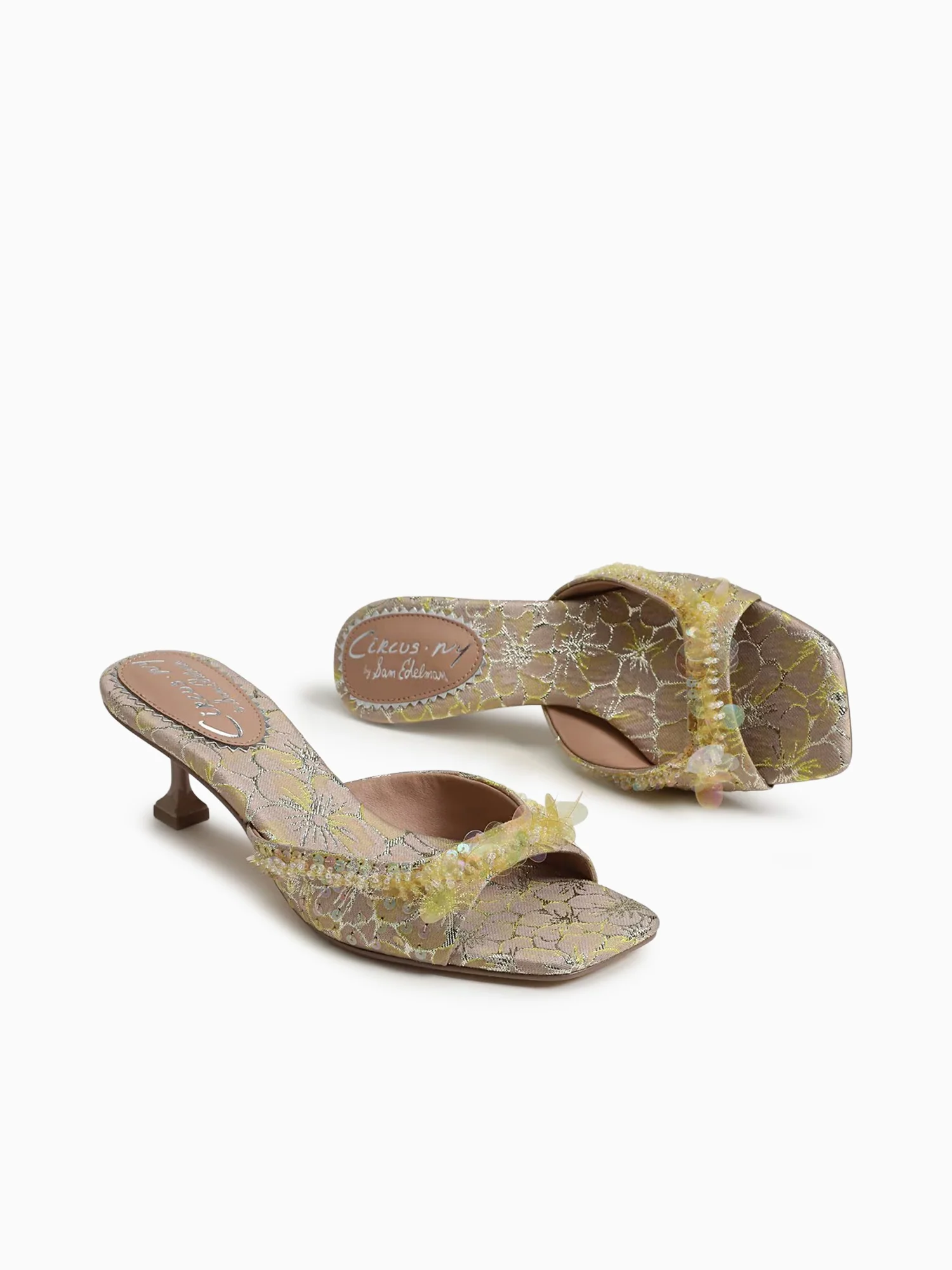 Juliana Gold Leaf Multi Sequins Fabric - Image 7
