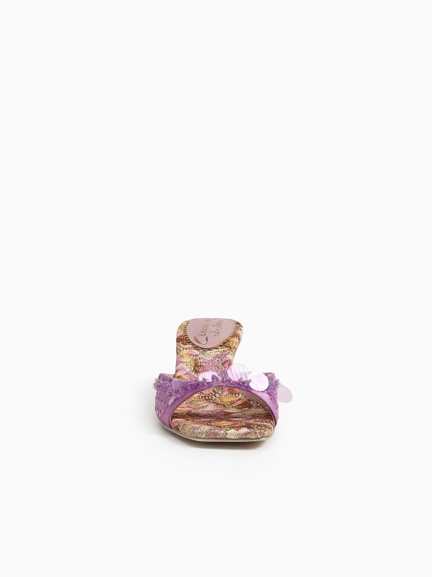 Juliana Spring Lilac Sequins Fabric - Image 5