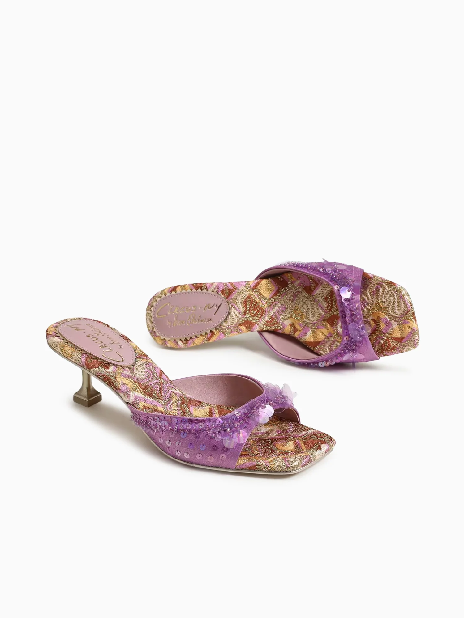 Juliana Spring Lilac Sequins Fabric - Image 7