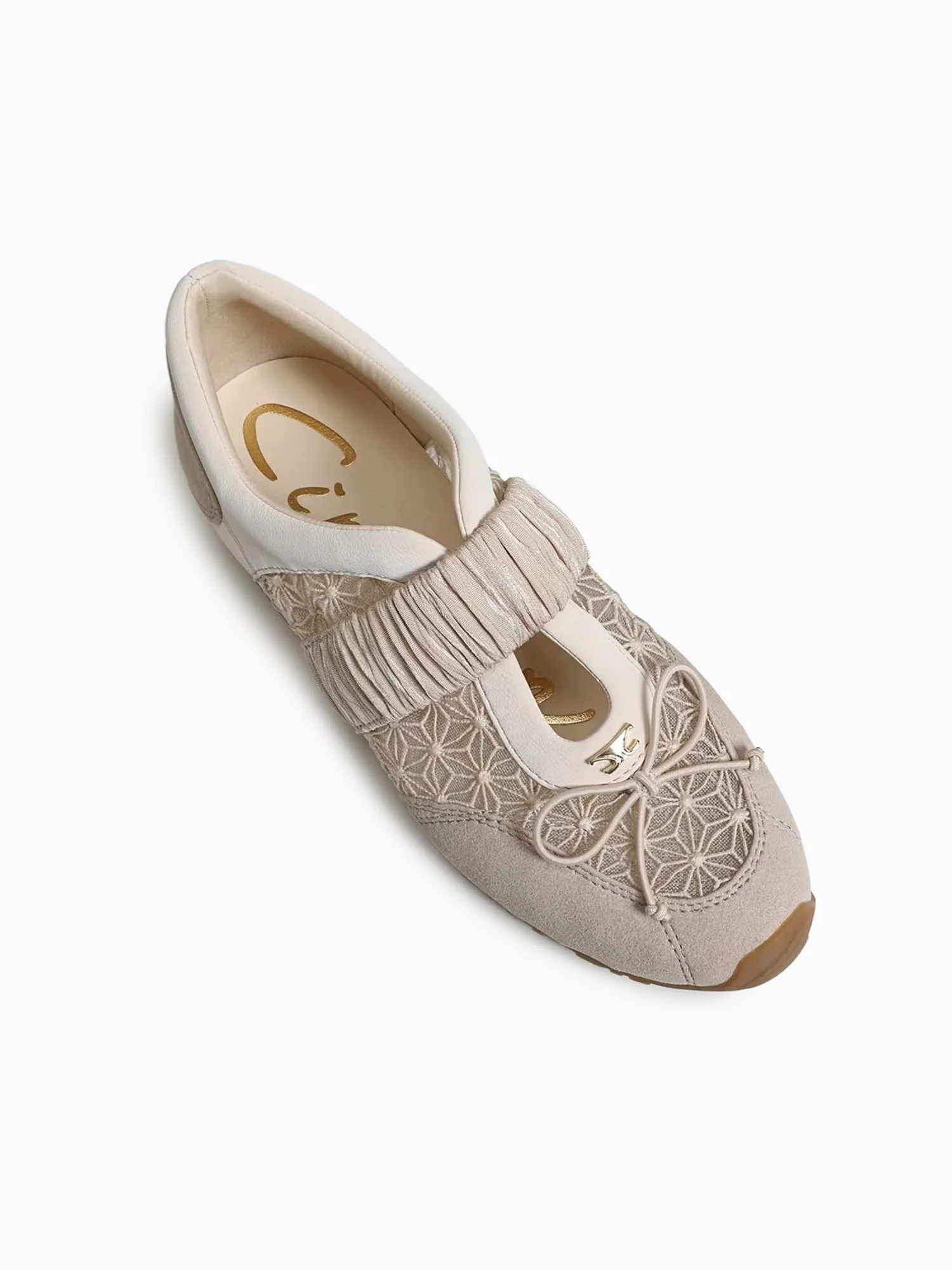 Nara Mesh Vanila Bean Mesh Suede - Image 6