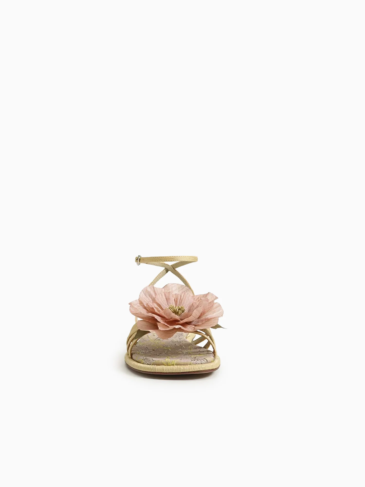 Olana Flower Dusty Yellow Fabric - Image 5