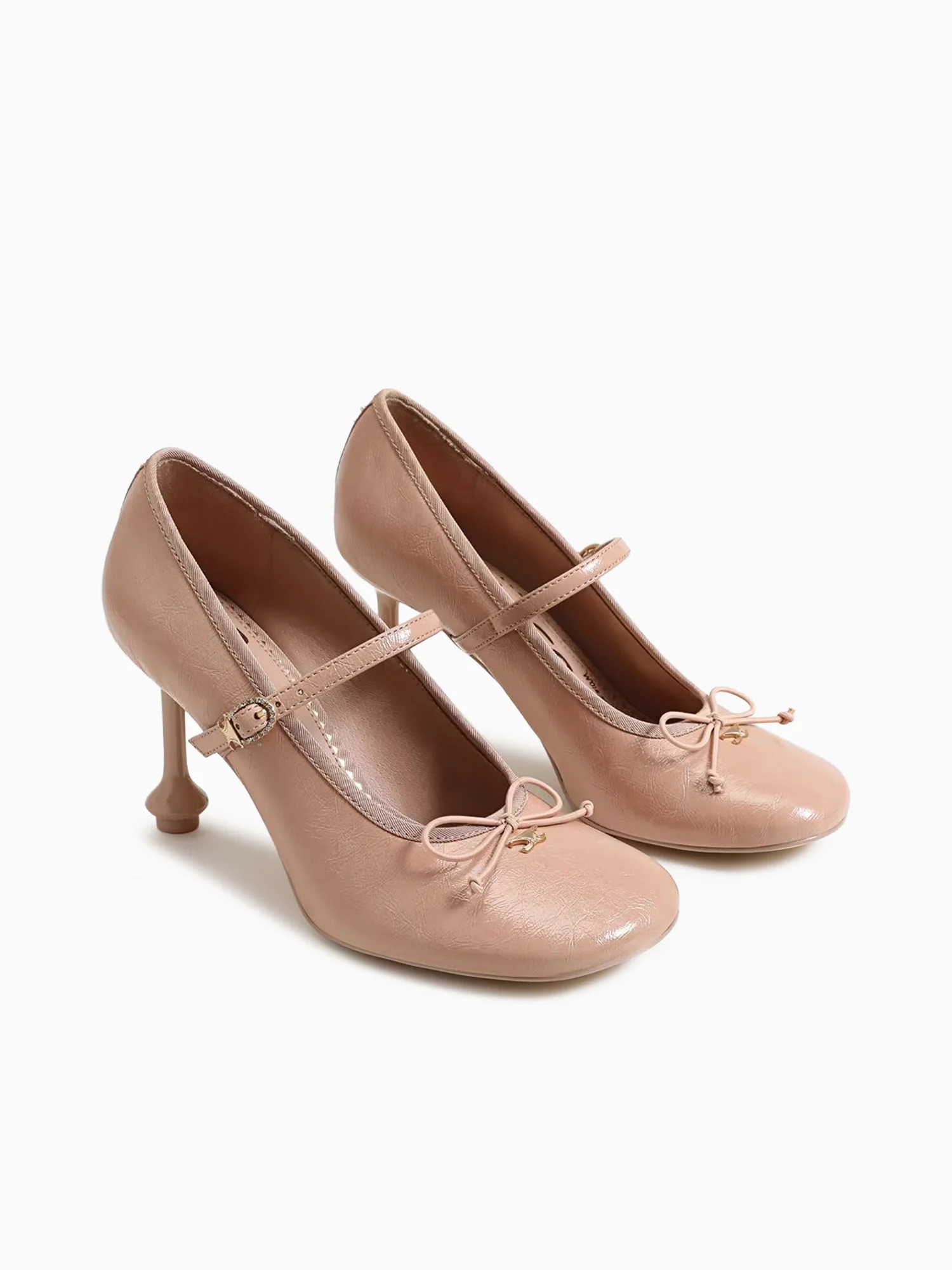 Vivian Ballet Blush Crinkle Patent - Image 2