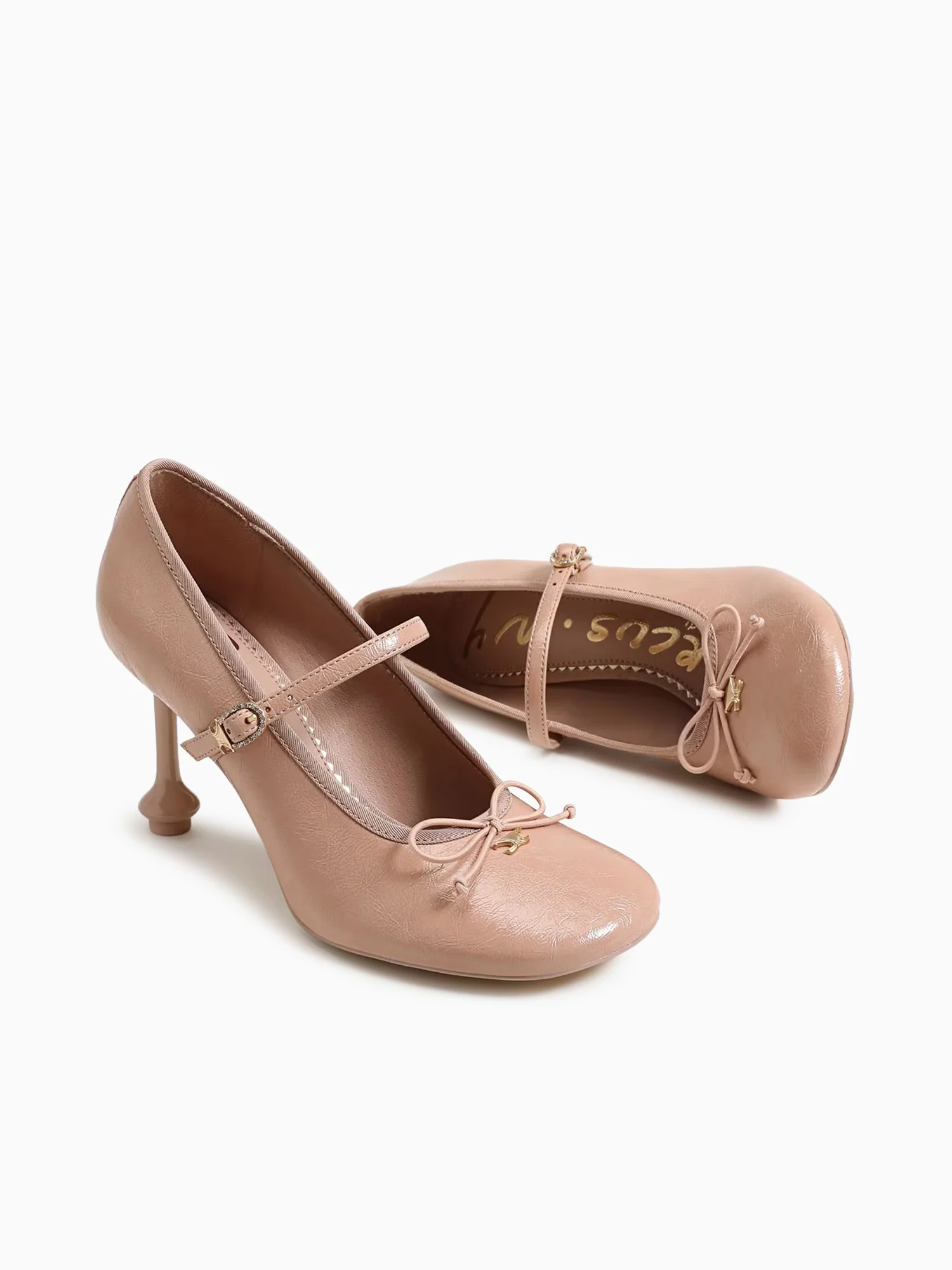 Vivian Ballet Blush Crinkle Patent - Image 6