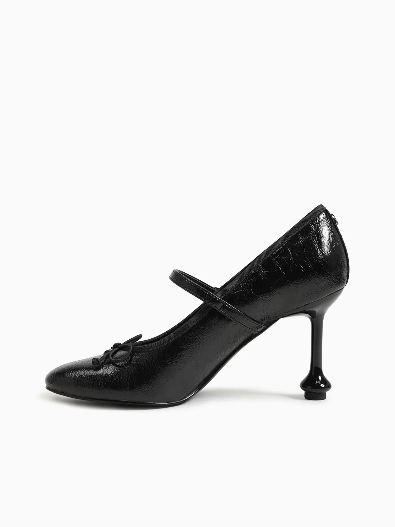 Vivian Black Crinkle Patent - Image 3