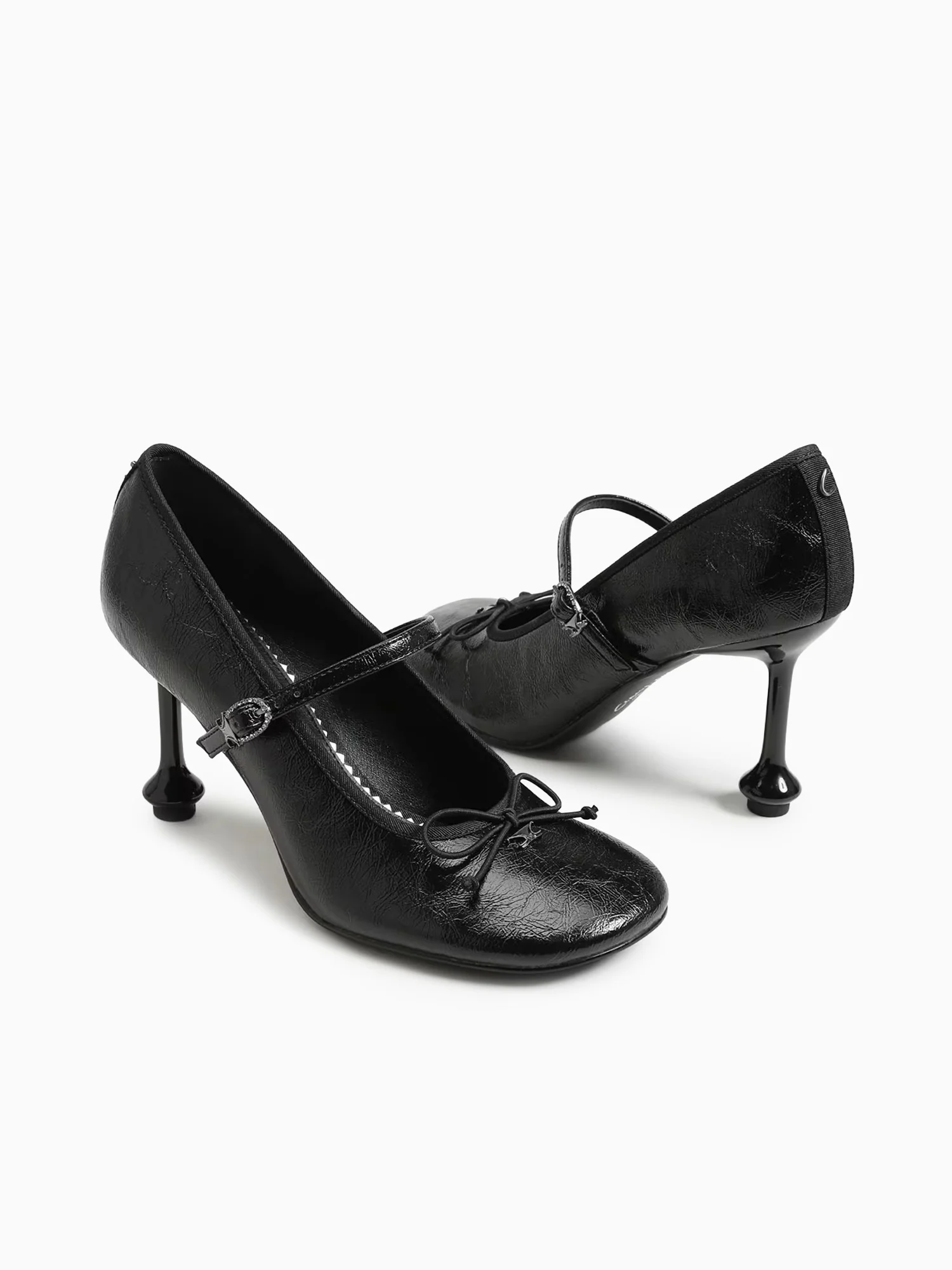 Vivian Black Crinkle Patent - Image 6