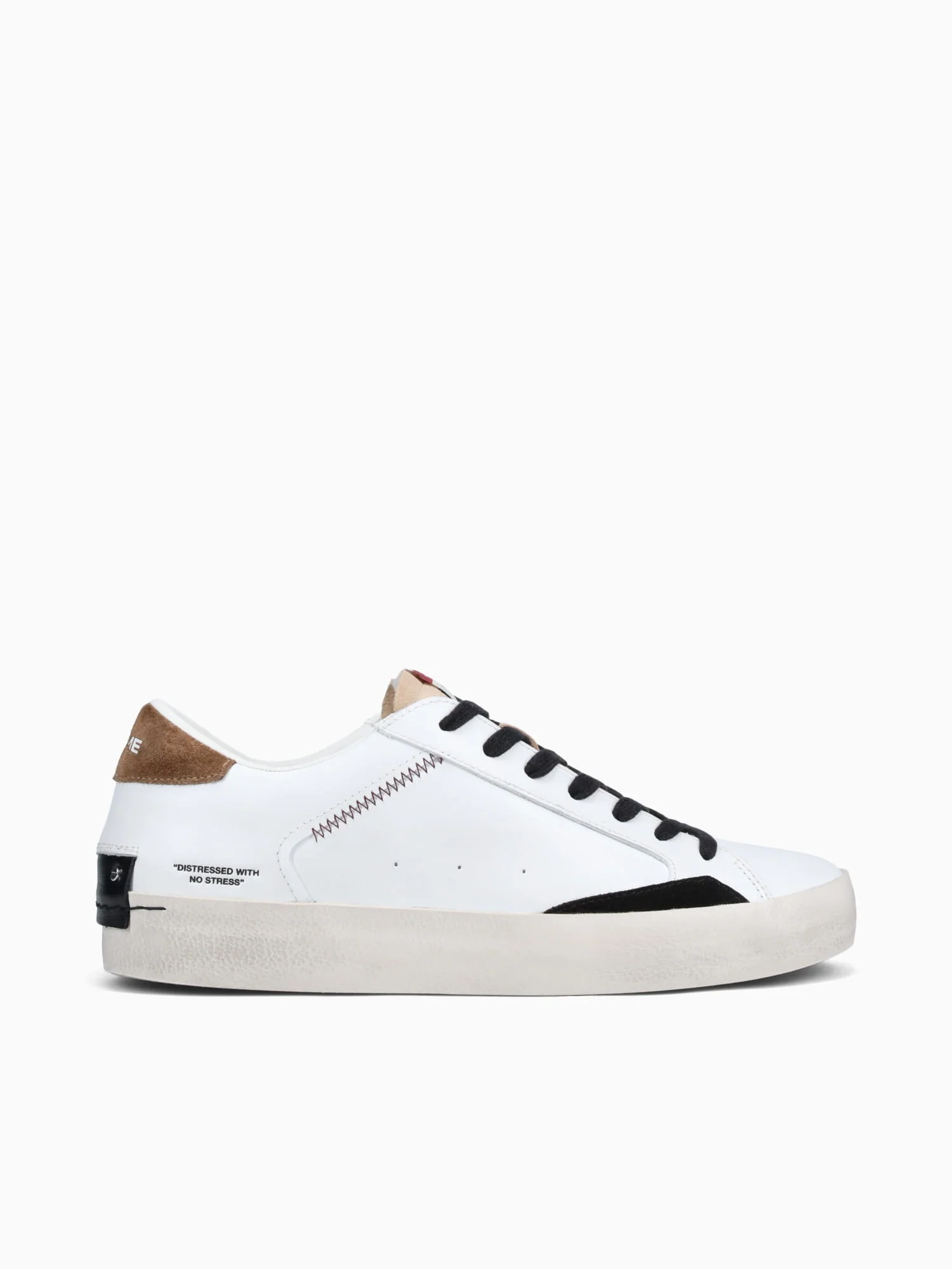 Distressed 15002aa7 10 wht Tan Blk lea S