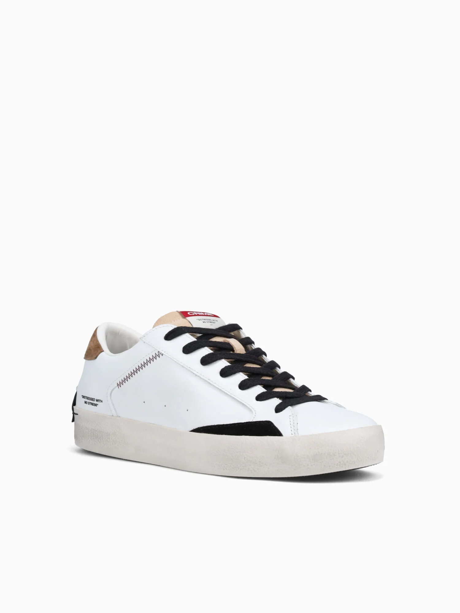 Distressed 15002aa7 10 wht Tan Blk lea S - Image 2
