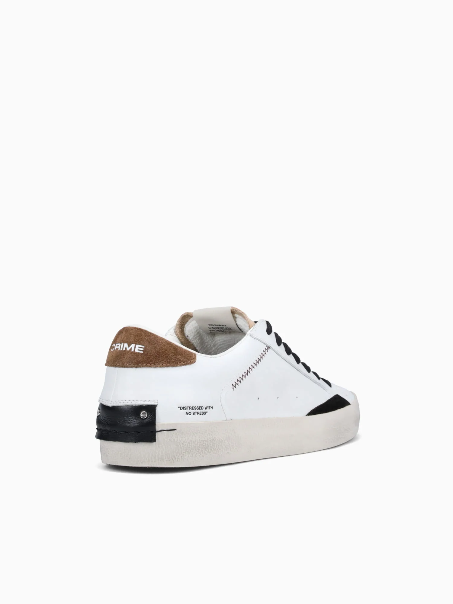 Distressed 15002aa7 10 wht Tan Blk lea S - Image 4