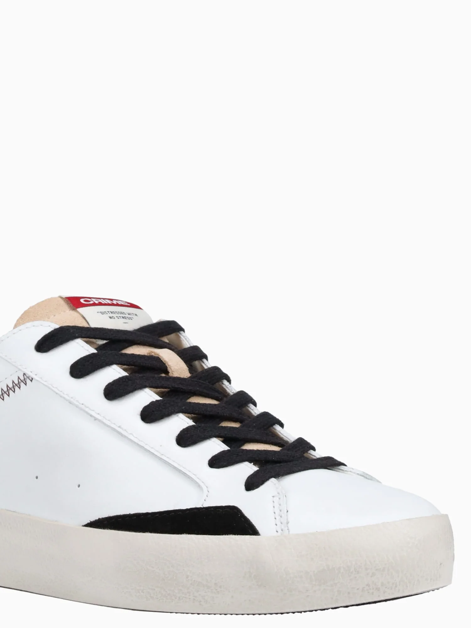 Distressed 15002aa7 10 wht Tan Blk lea S - Image 6
