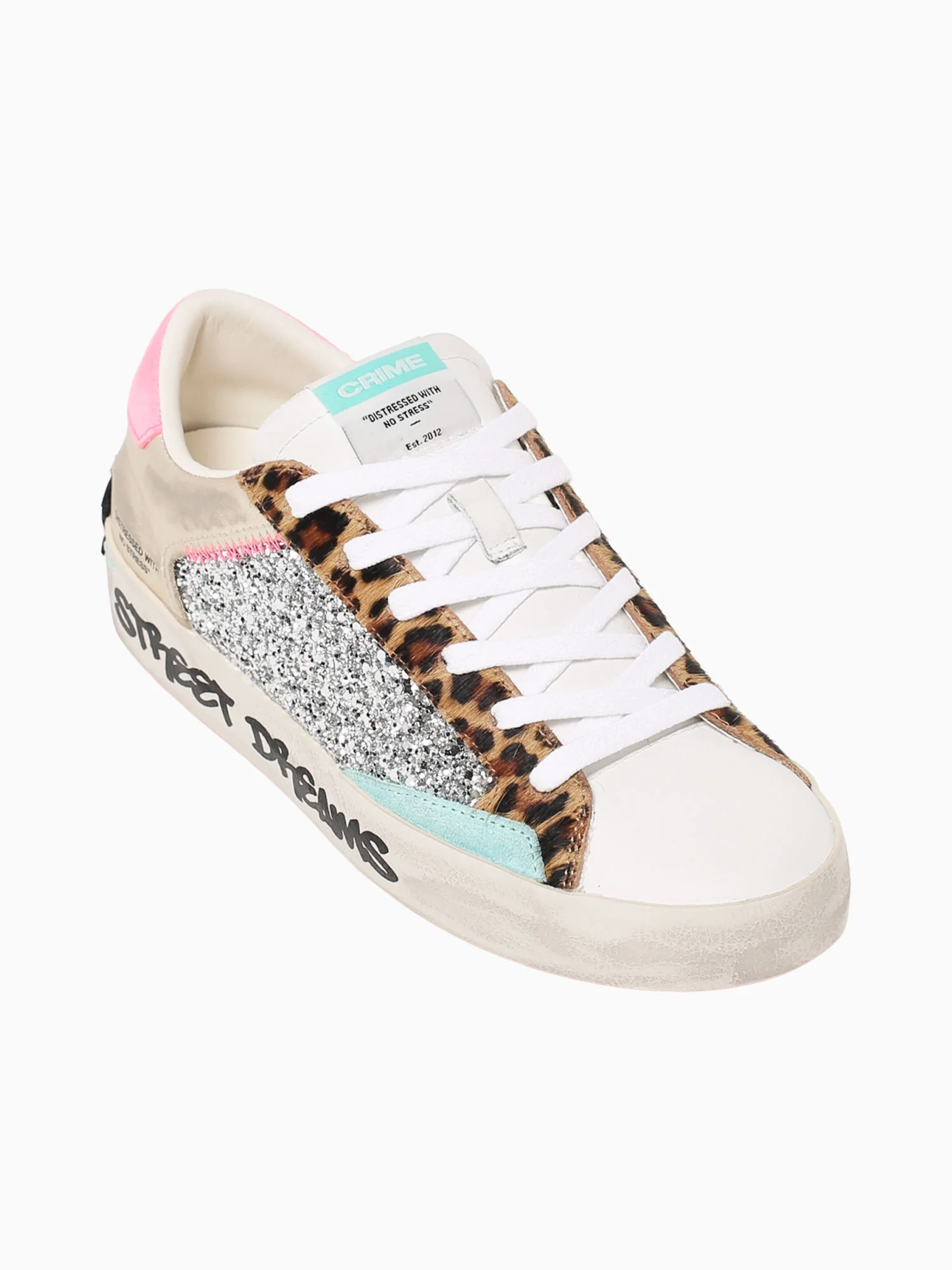 Distressed 20004pp7 68 wht Leopard lea - Image 5