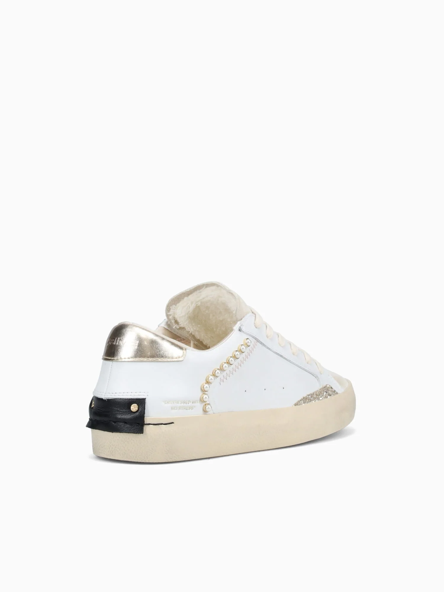 Distressed 21002aa7 10 wht Gld lea P - Image 4