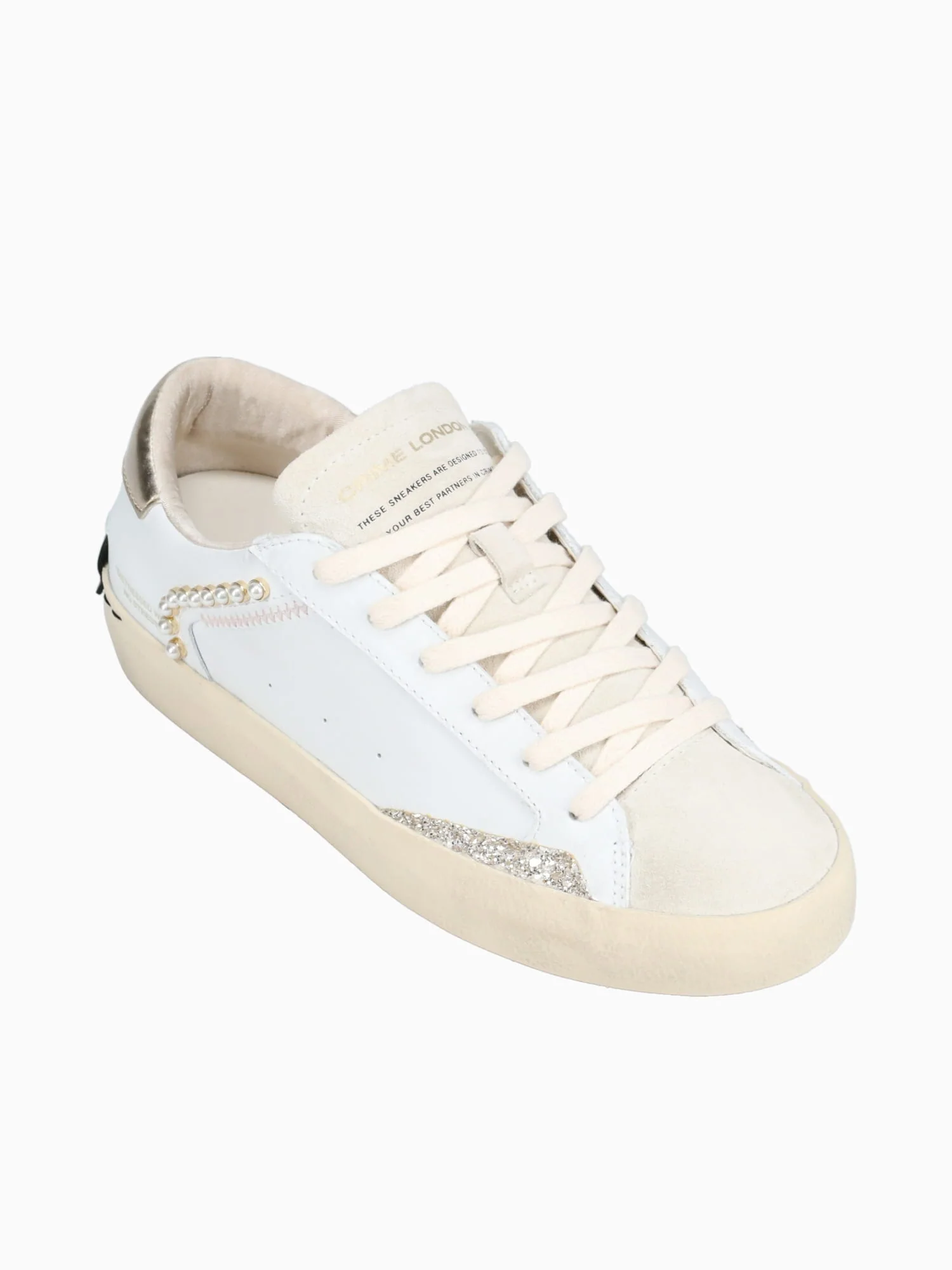 Distressed 21002aa7 10 wht Gld lea P - Image 5