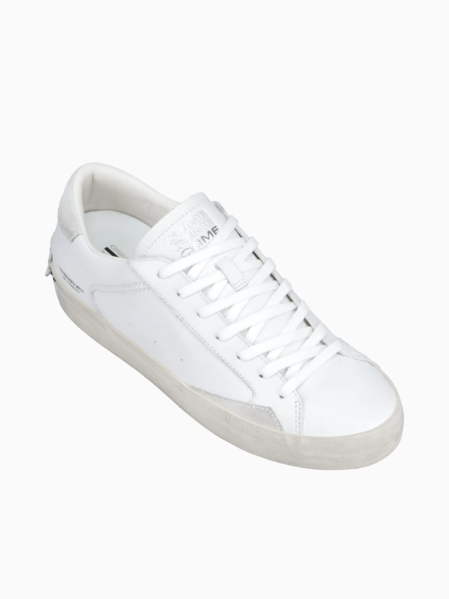 Distressed White Leather - Image 5