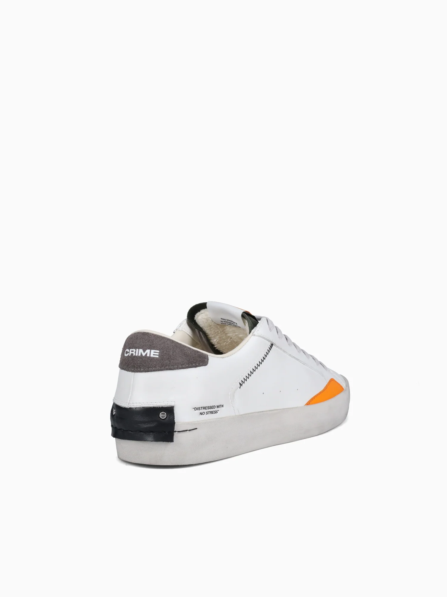 Distressed White Olive Gry leather - Image 4