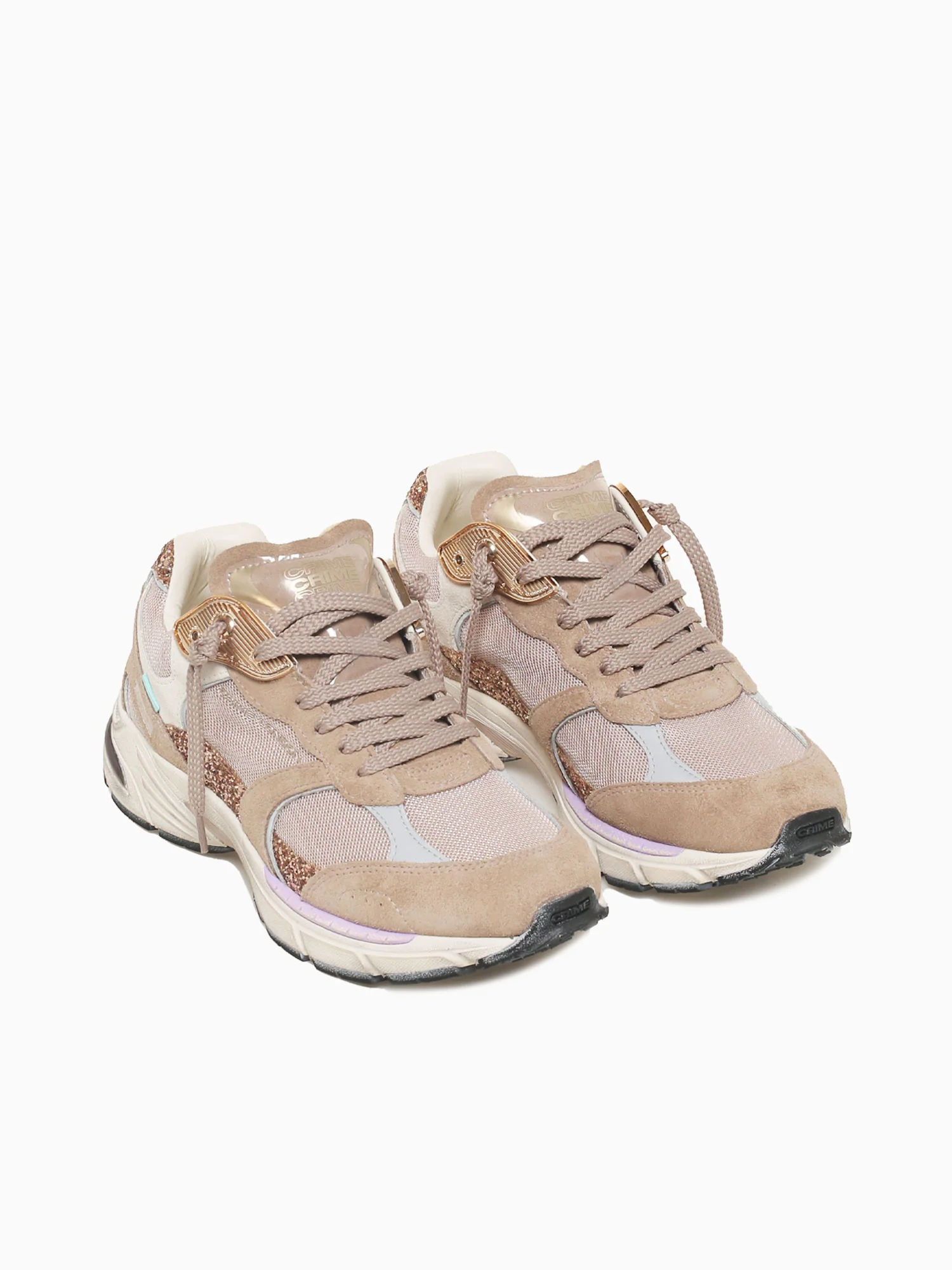 Fugitive Beige Gold suede Glitter - Image 5