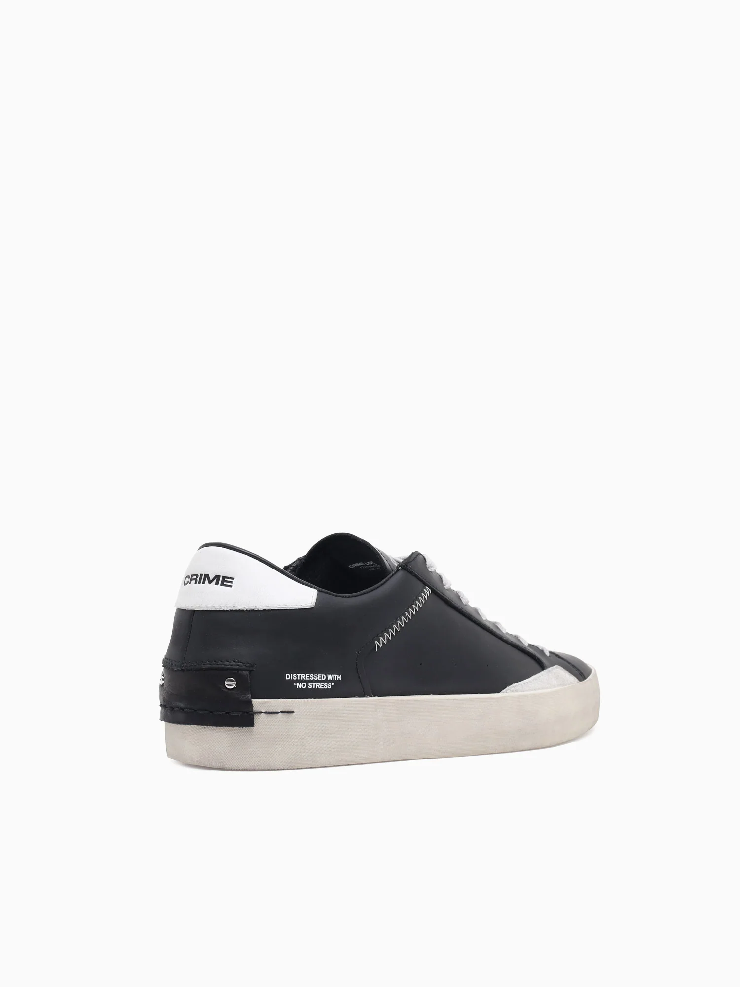 Low Top Distressed Black Leather - Image 4