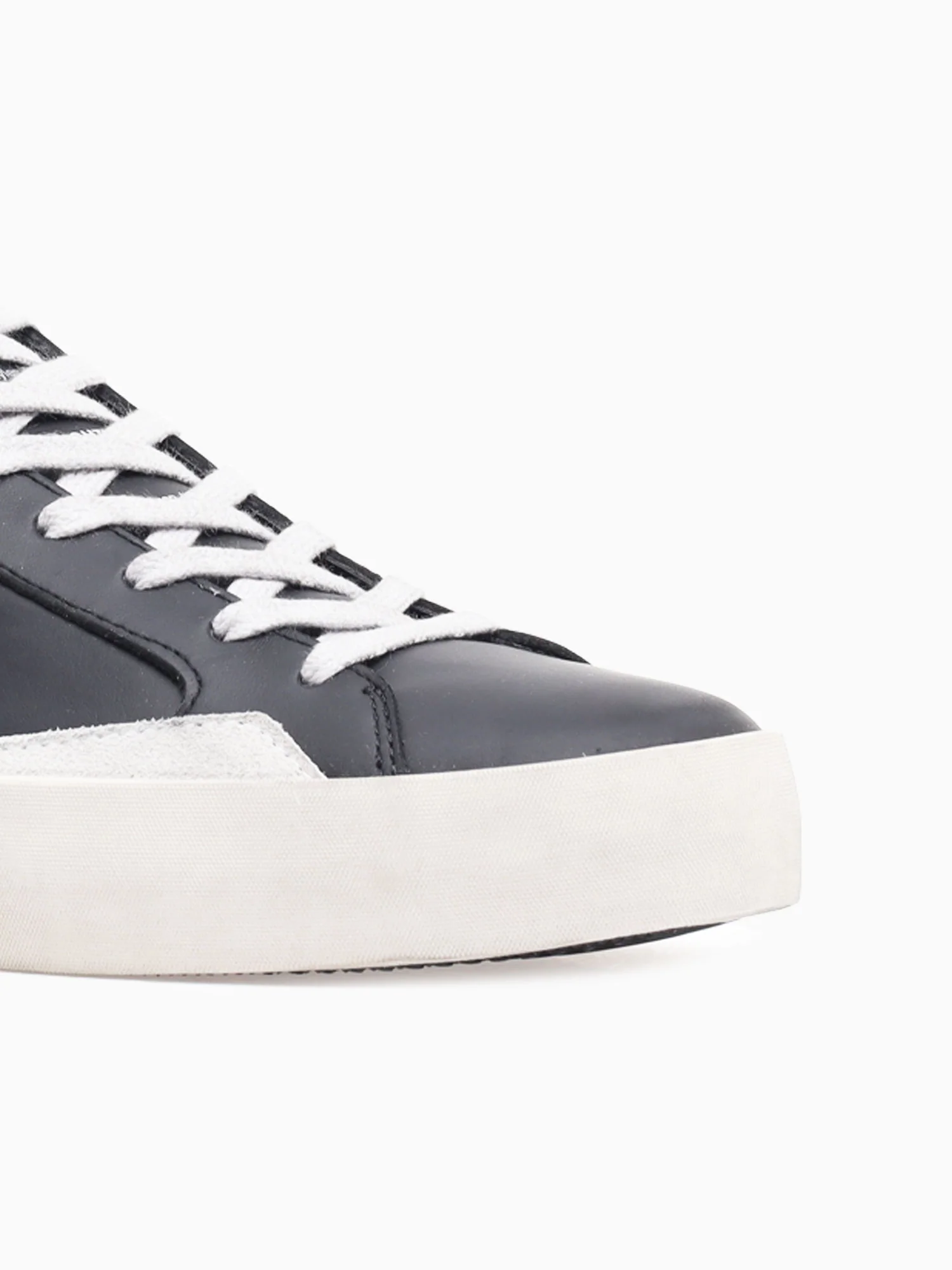 Low Top Distressed Black Leather - Image 5