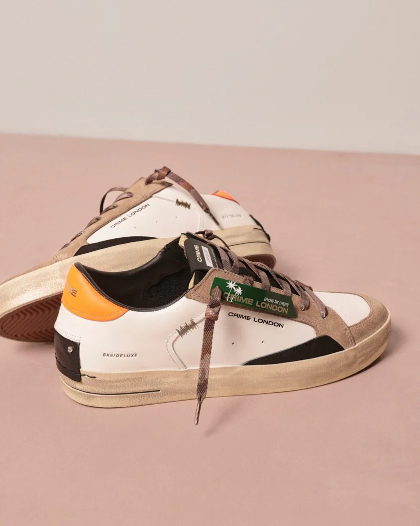 Sk8 Deluxe Beige White suede Leather - Image 3