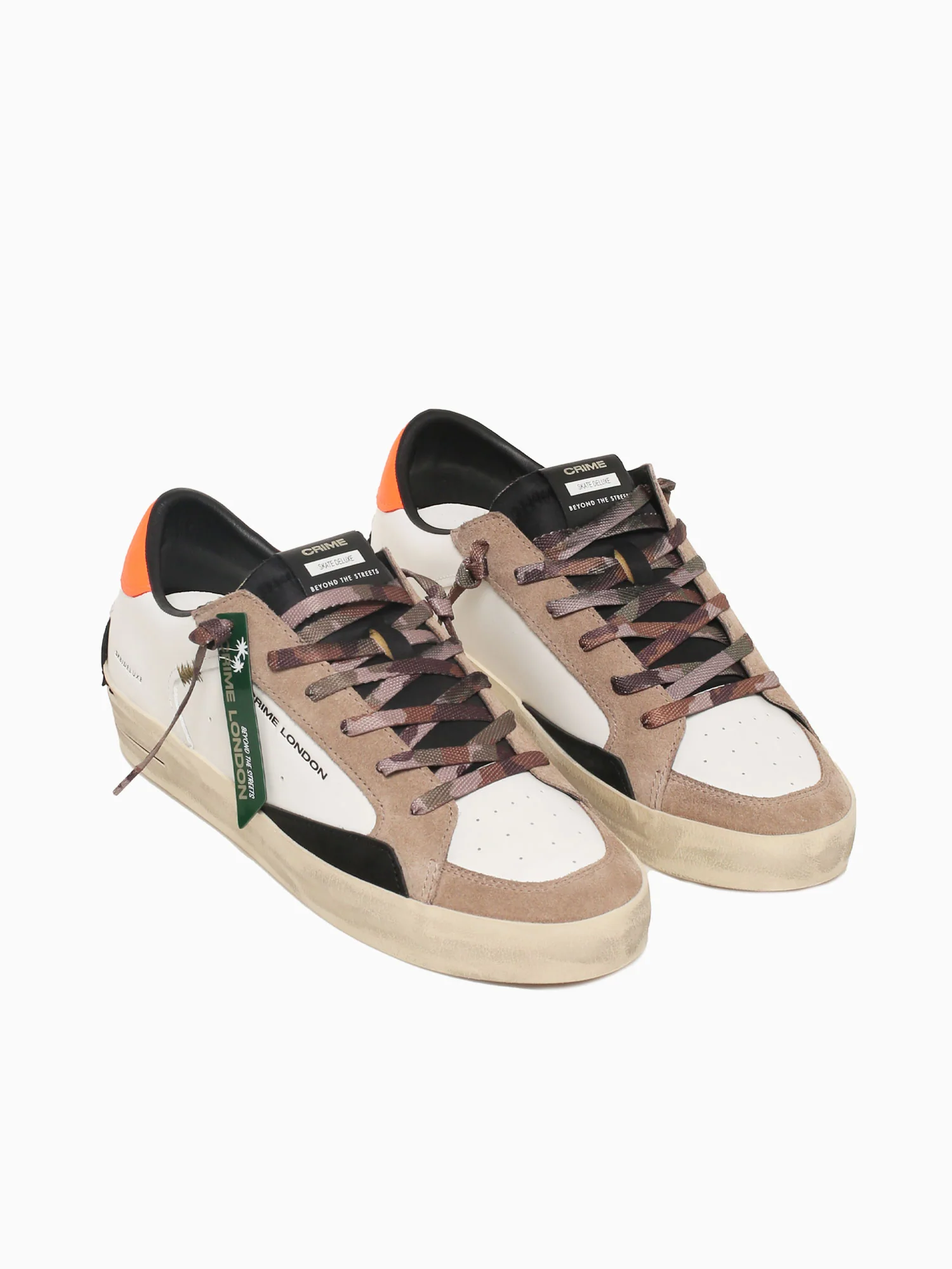 Sk8 Deluxe Beige White suede Leather - Image 6