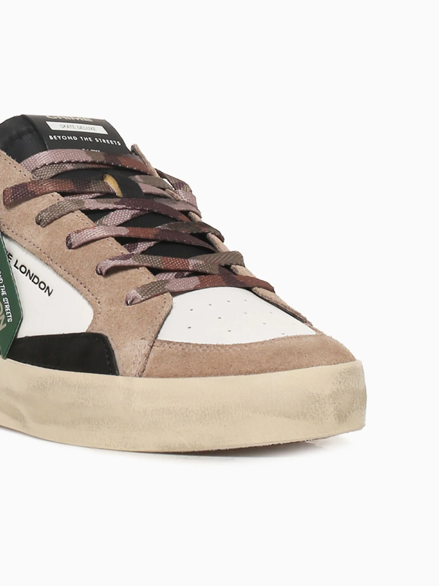 Sk8 Deluxe Beige White suede Leather - Image 9