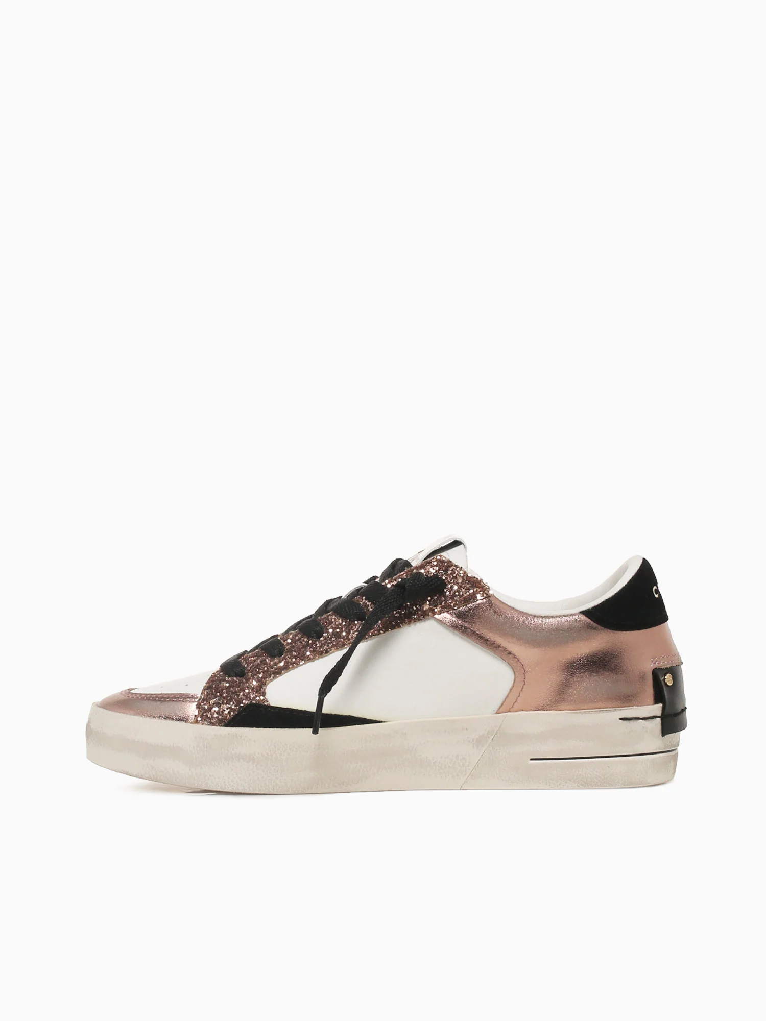 Sk8 Deluxe Bronze White leather Glitter - Image 3