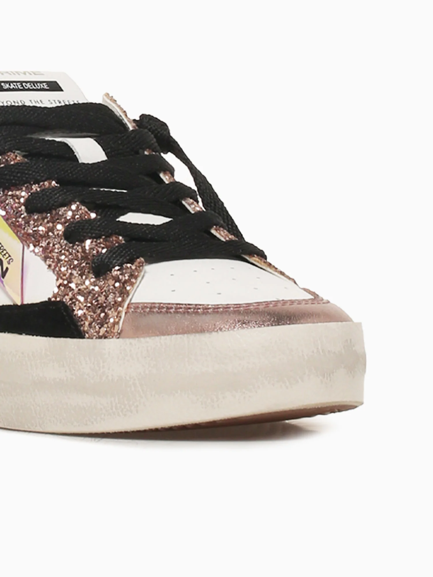 Sk8 Deluxe Bronze White leather Glitter - Image 8