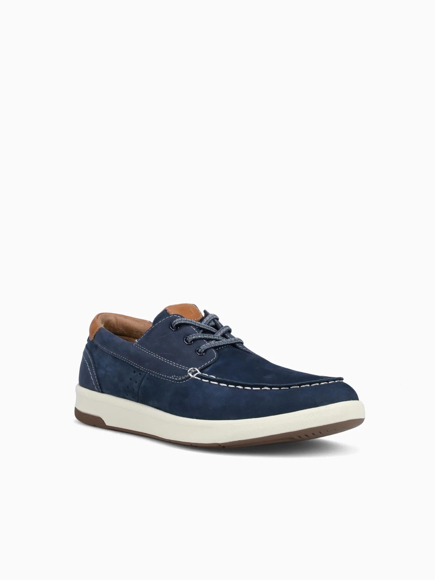 Crossover Moc Toe Boat Navy Cognac - Image 2