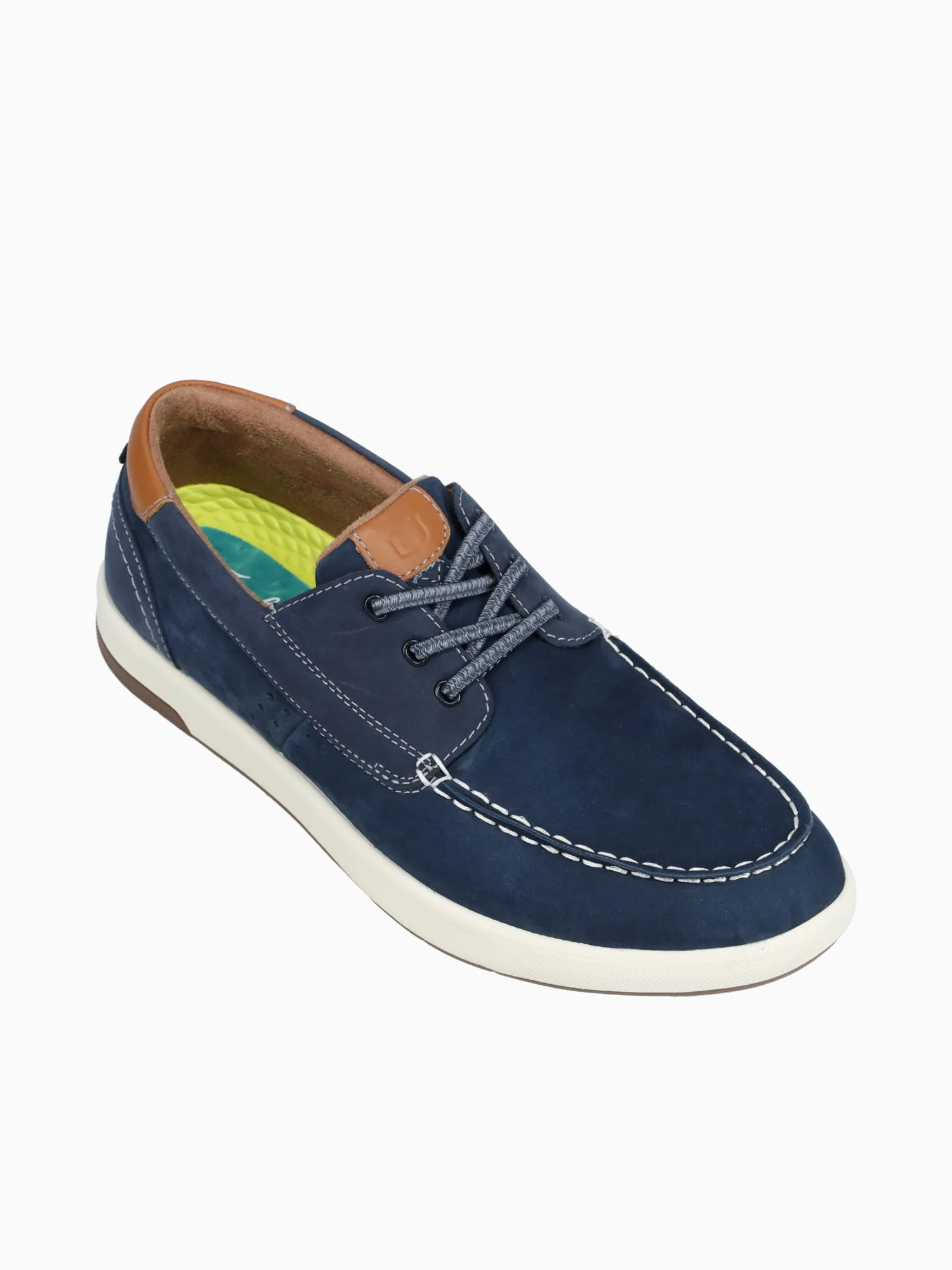 Crossover Moc Toe Boat Navy Cognac - Image 5