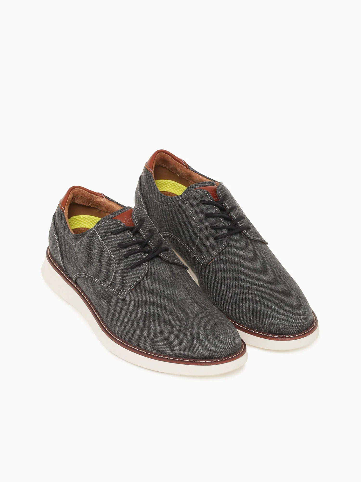 Launch Canvas Plain Toe Blk Cognac canva - Image 5
