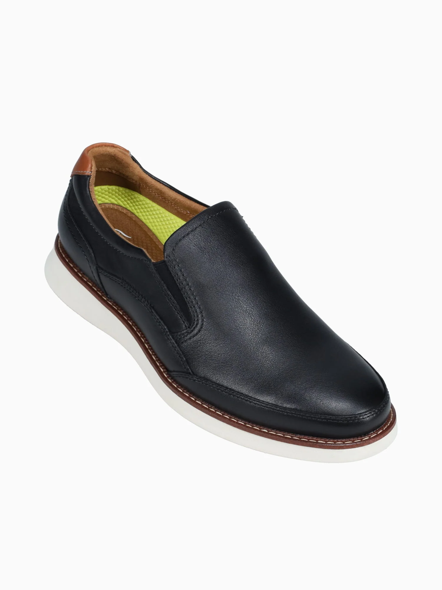 Launch Moc Toe Slip On Blk Cognac leathe - Image 7