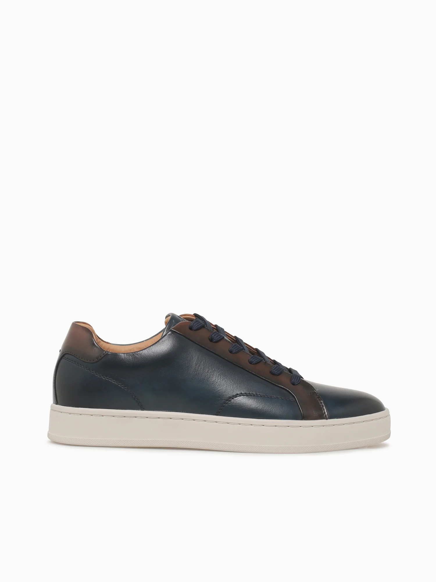 Monopoli Lace To Toe Navy Cognac smooth