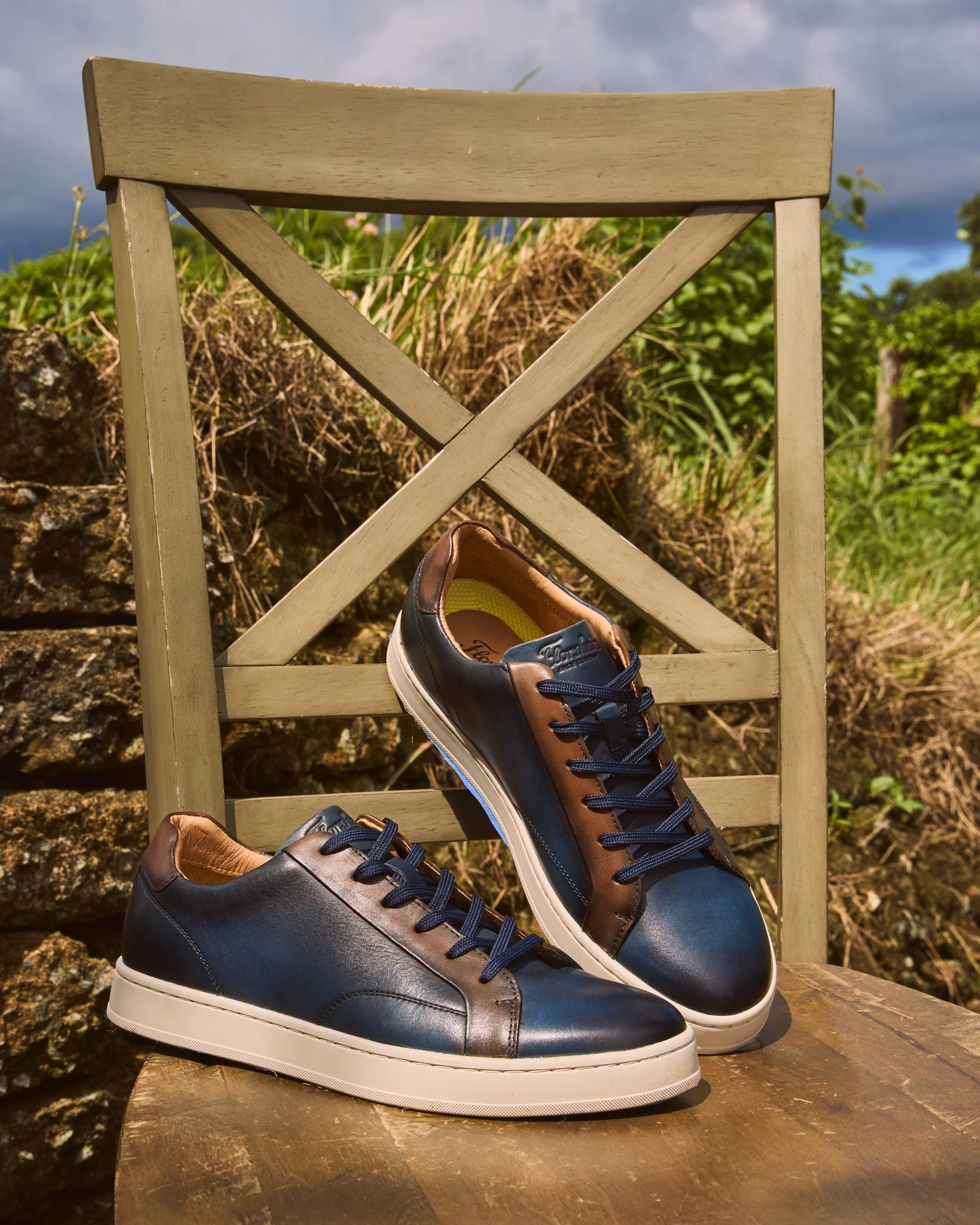 Monopoli Lace To Toe Navy Cognac smooth - Image 3